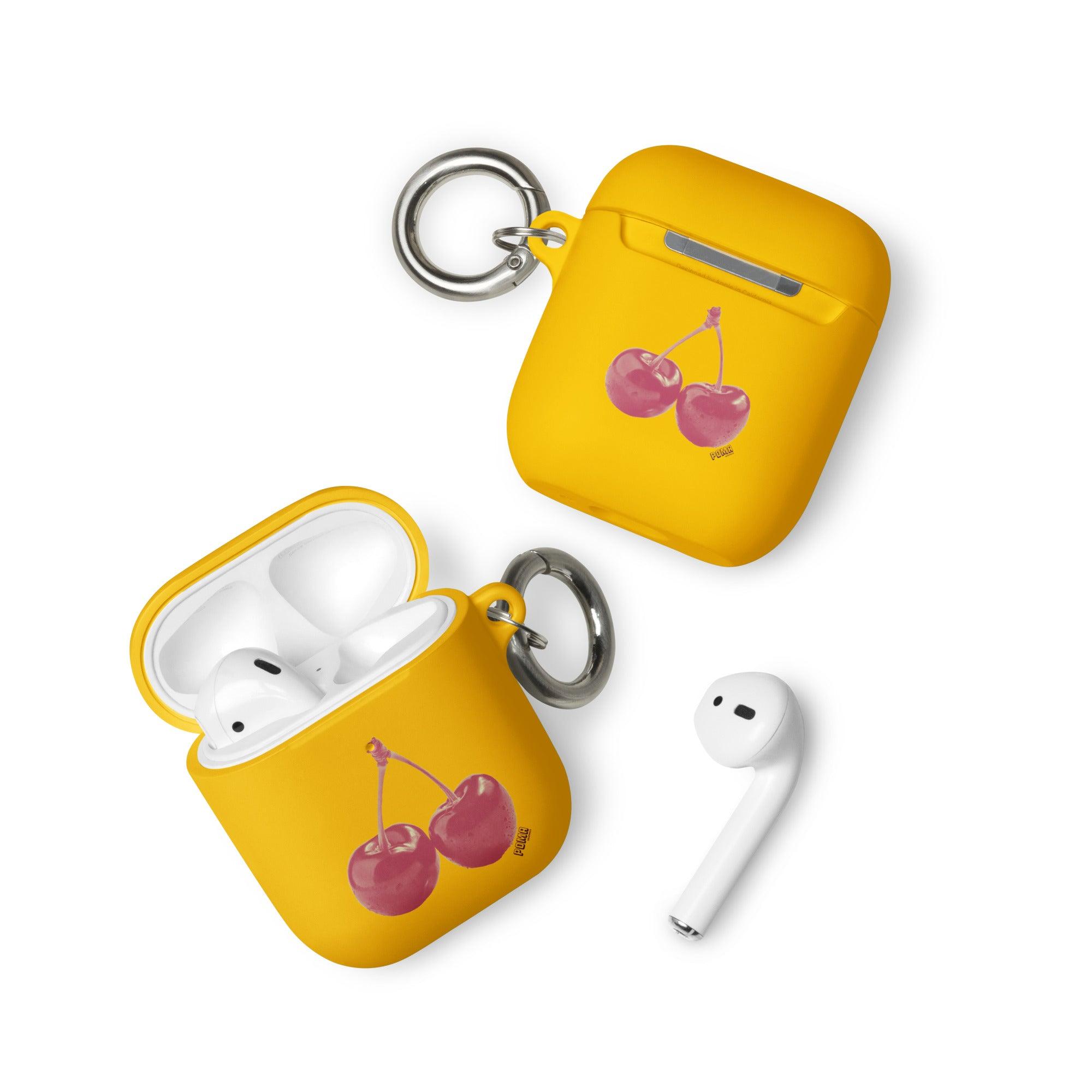 'Cherry Red' Rubber Case for AirPods® - POMA Graphics