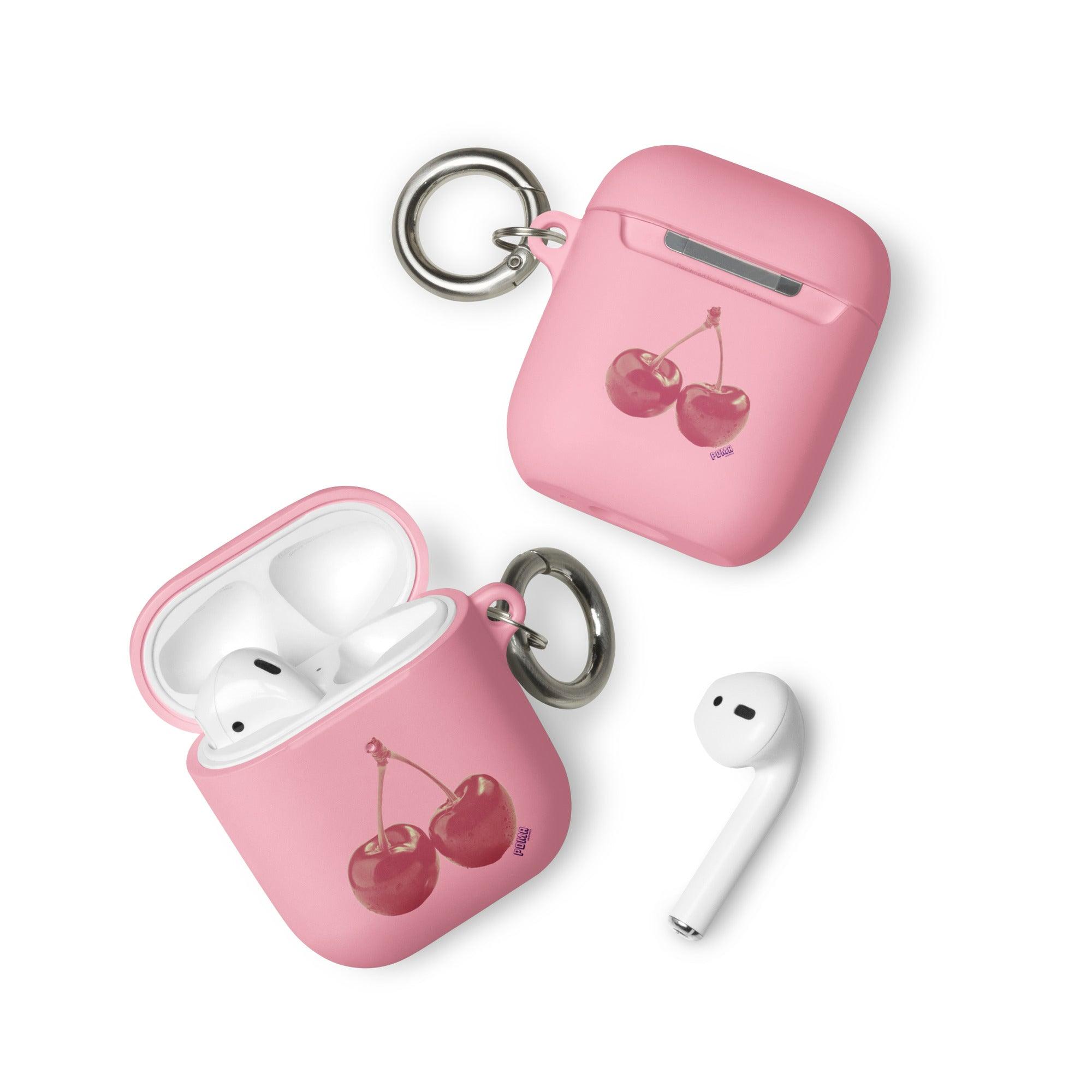 'Cherry Red' Rubber Case for AirPods® - POMA Graphics