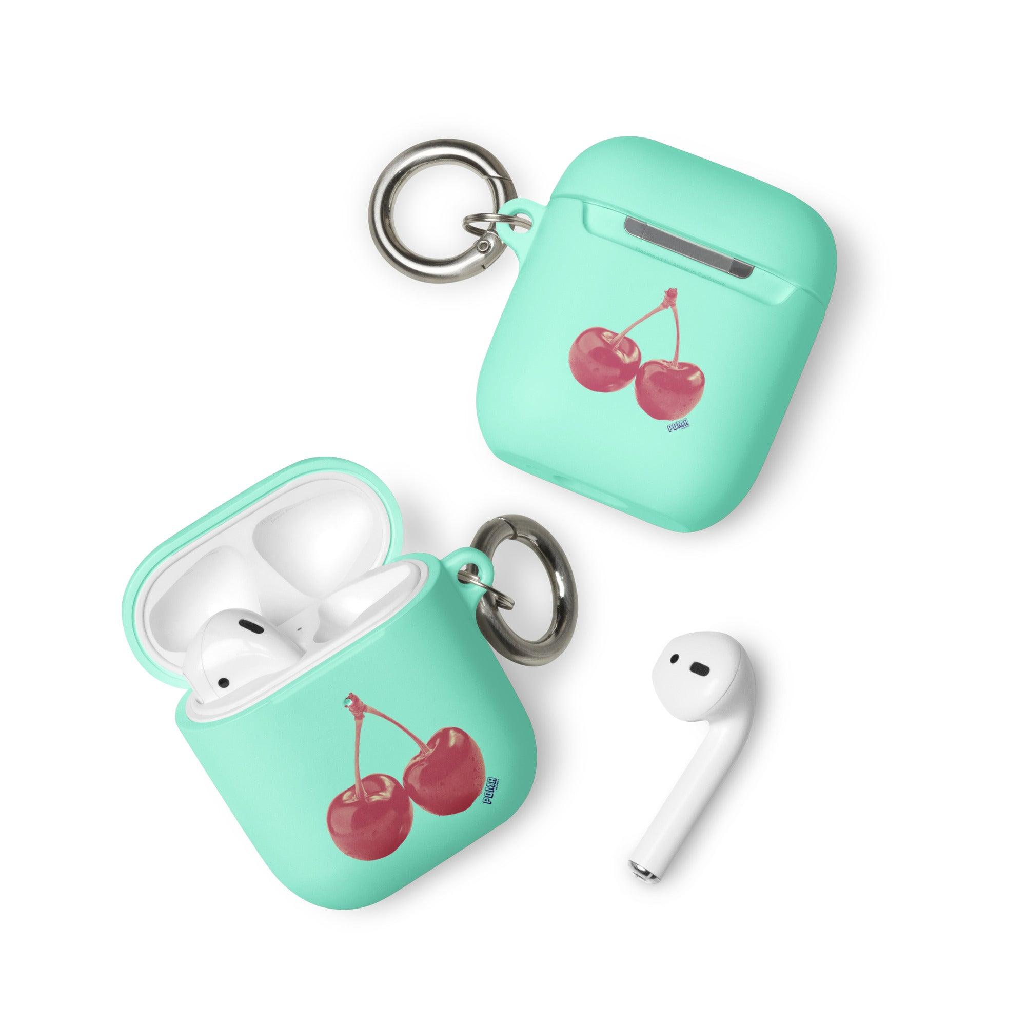 'Cherry Red' Rubber Case for AirPods® - POMA Graphics