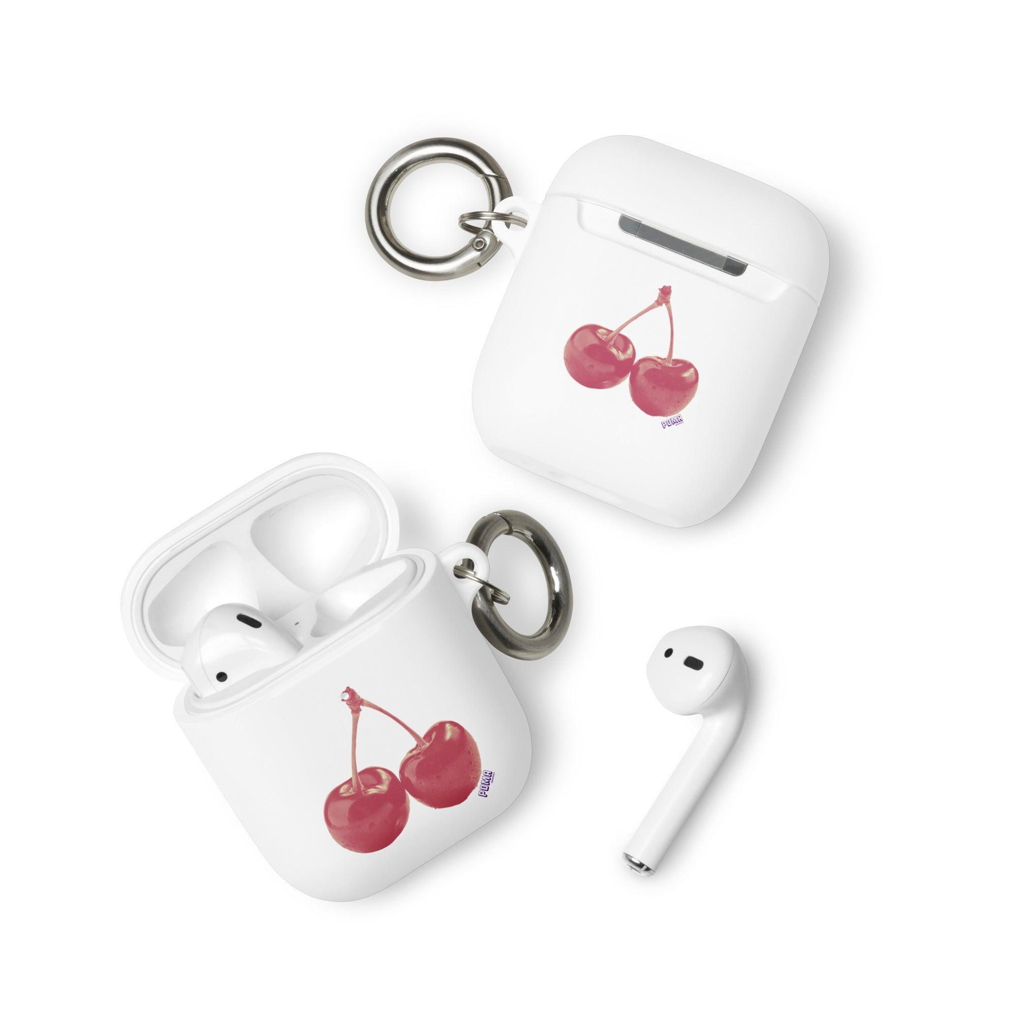 'Cherry Red' Rubber Case for AirPods® - POMA Graphics