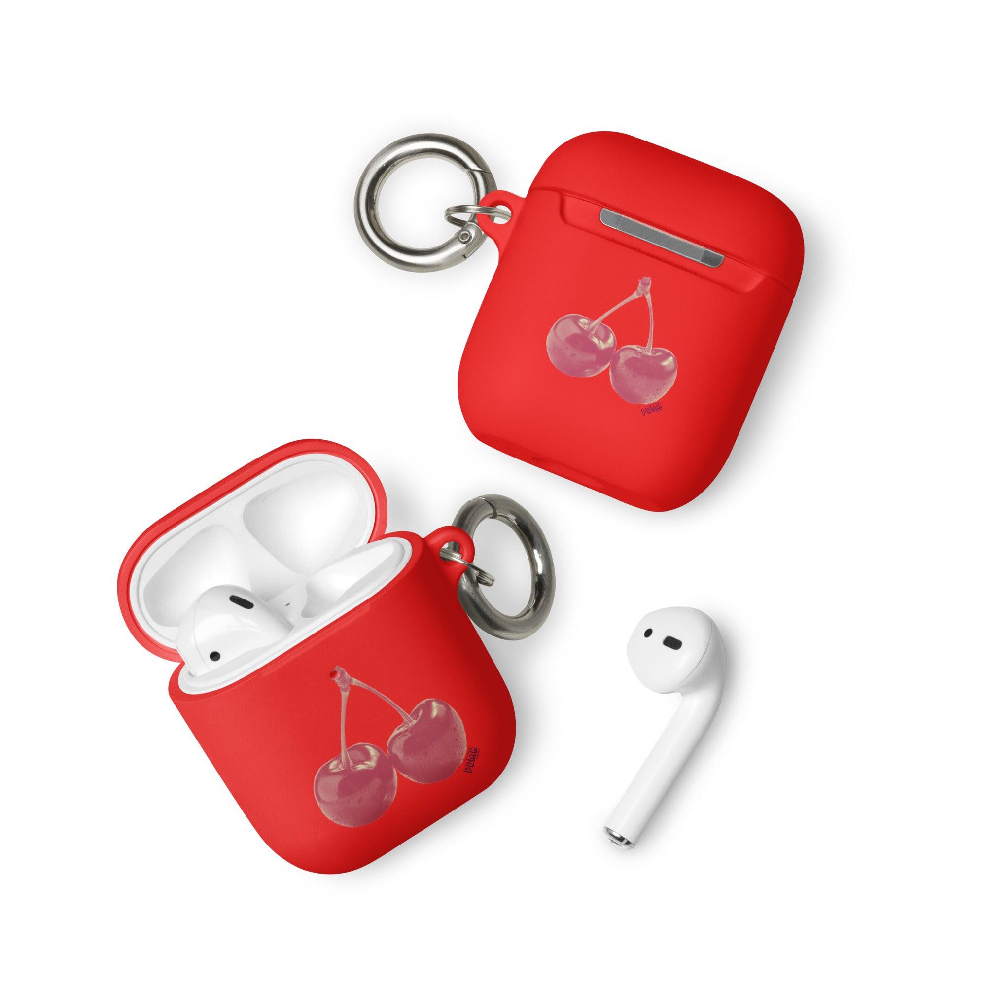 'Cherry Red' Rubber Case for AirPods® - POMA Graphics