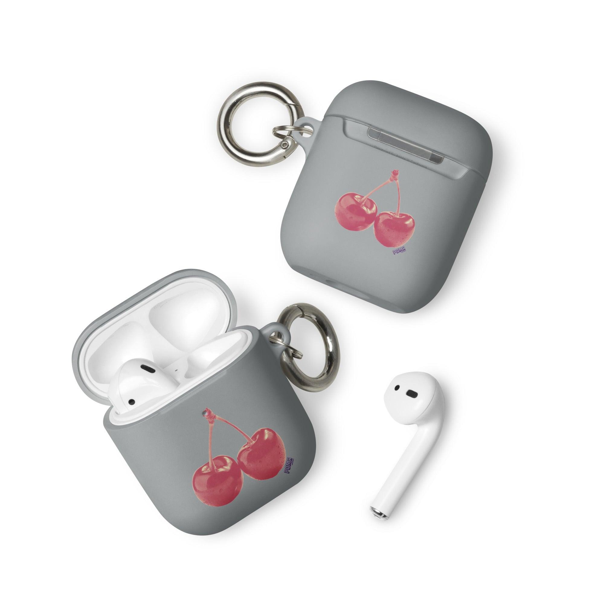 'Cherry Red' Rubber Case for AirPods® - POMA Graphics