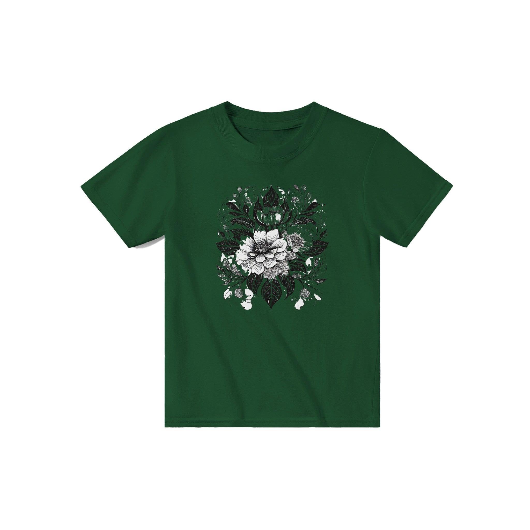 'Floral B&W 3' Baby Tee - POMA