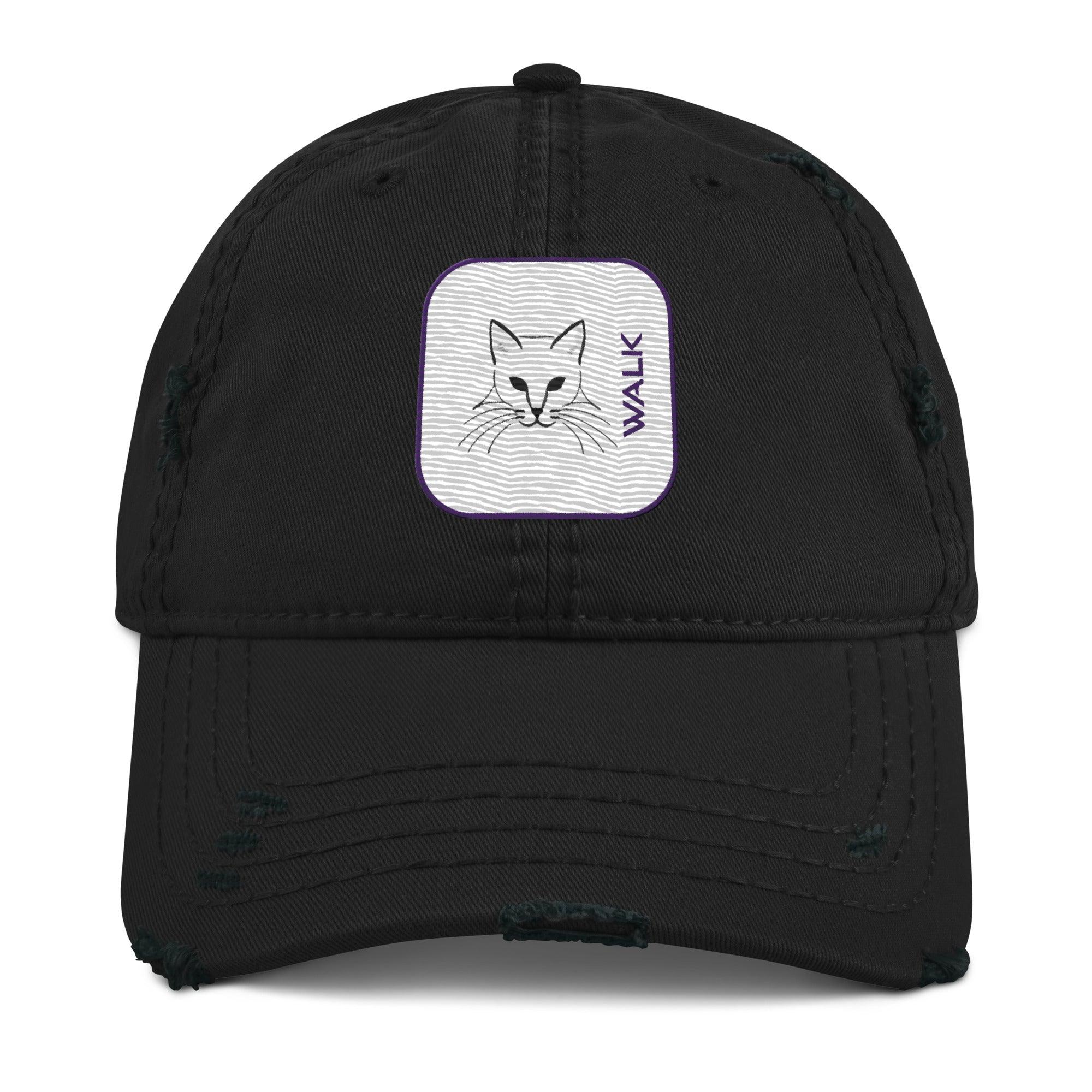 'Cat Walk' Distressed Dad Hat