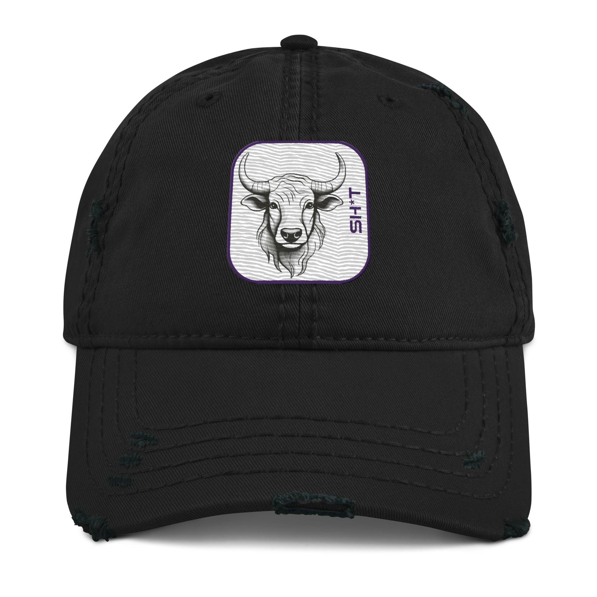 'Bull Sh*t' Distressed Dad Hat