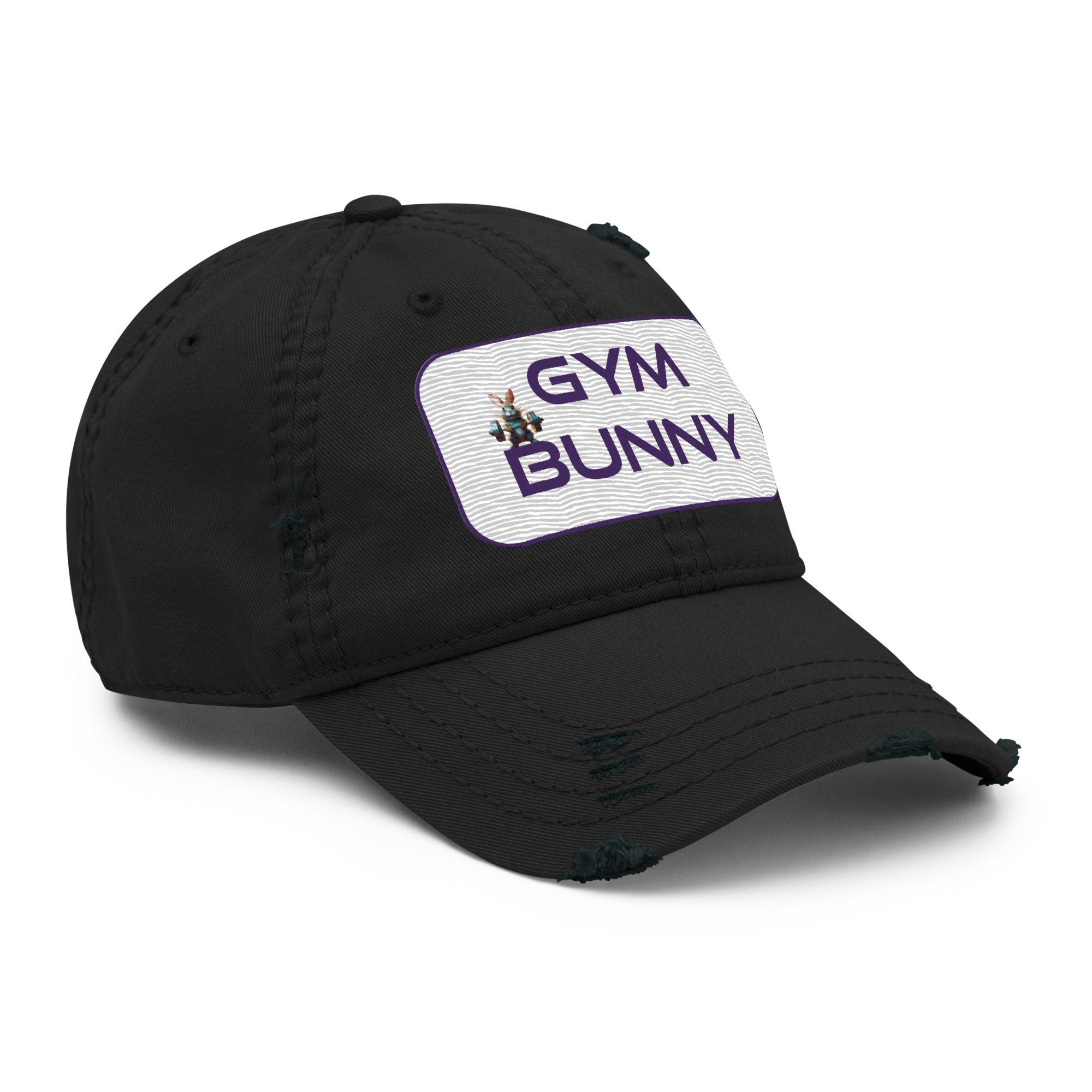 'Gym Bunny' Distressed Dad Hat - POMA Graphics