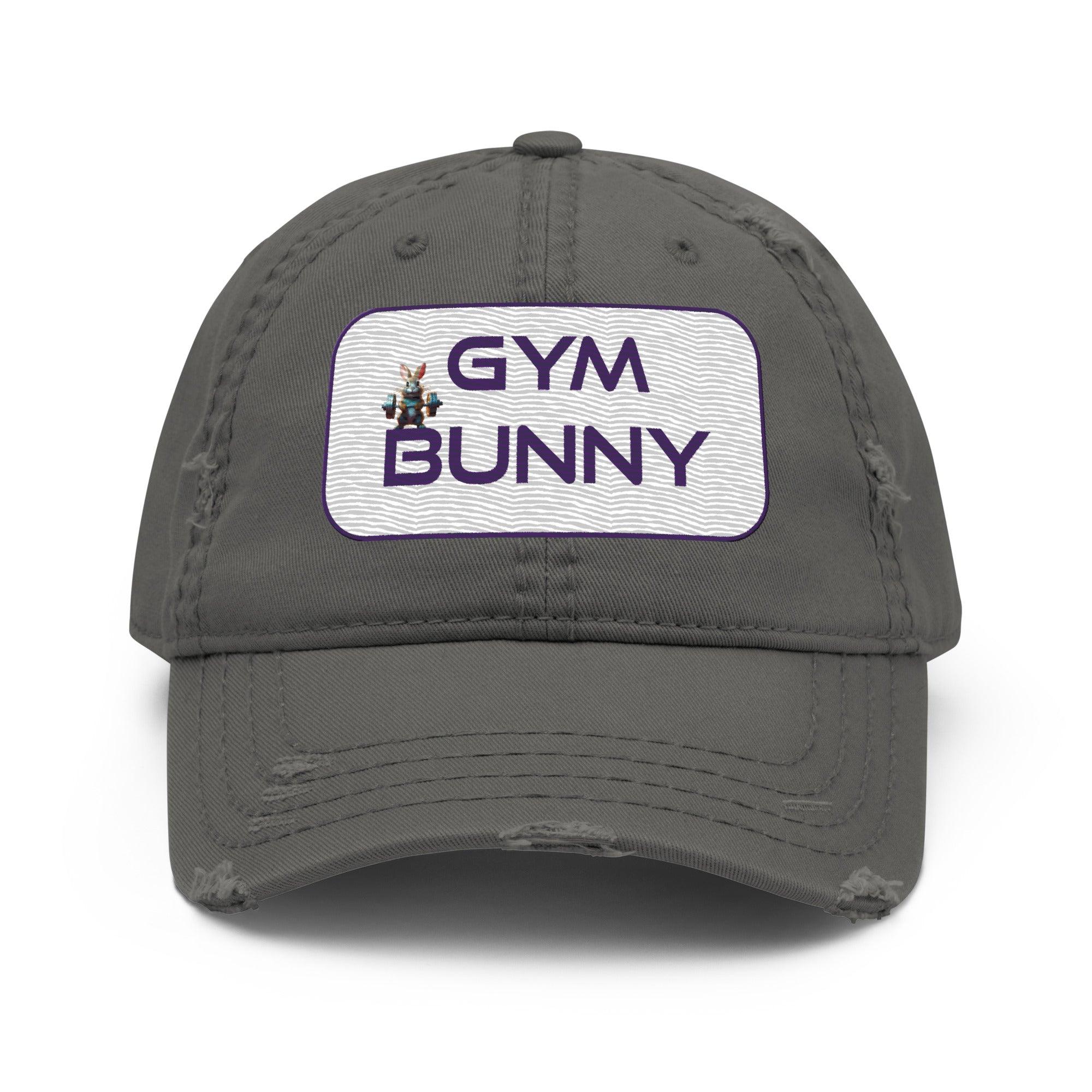 'Gym Bunny' Distressed Dad Hat - POMA Graphics