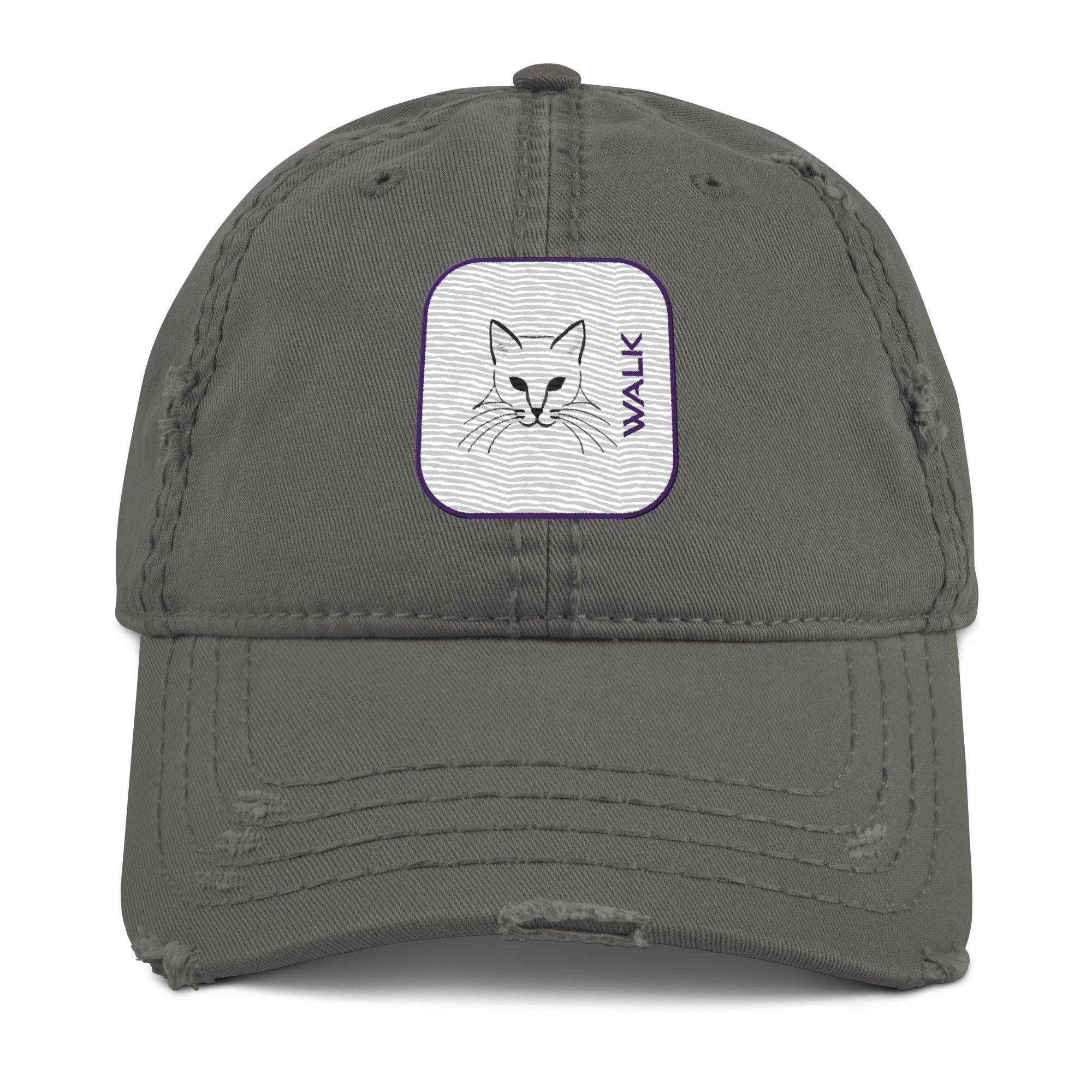 'Cat Walk' Distressed Dad Hat - POMA Graphics