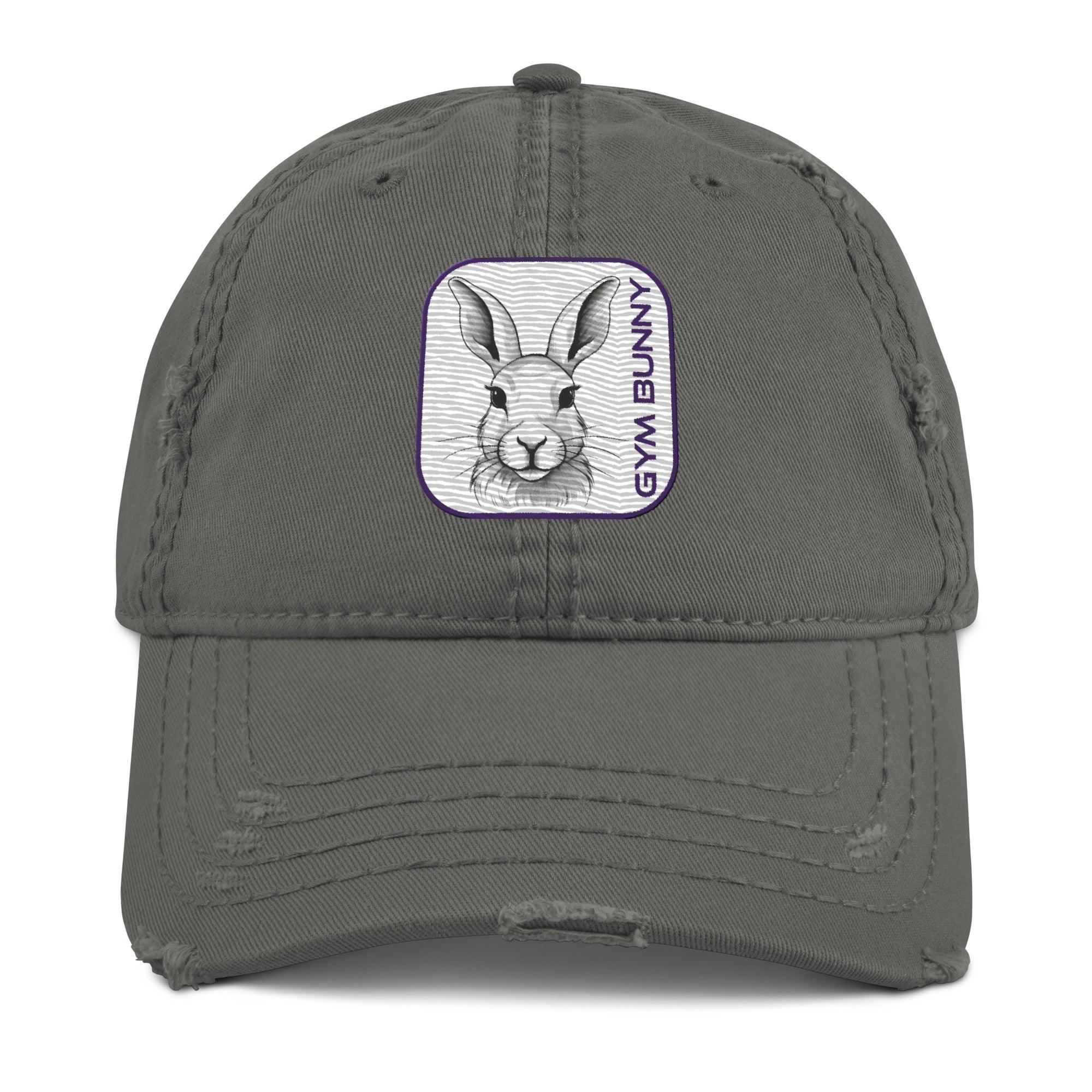 'Gym Bunny' Distressed Dad Hat - POMA Graphics