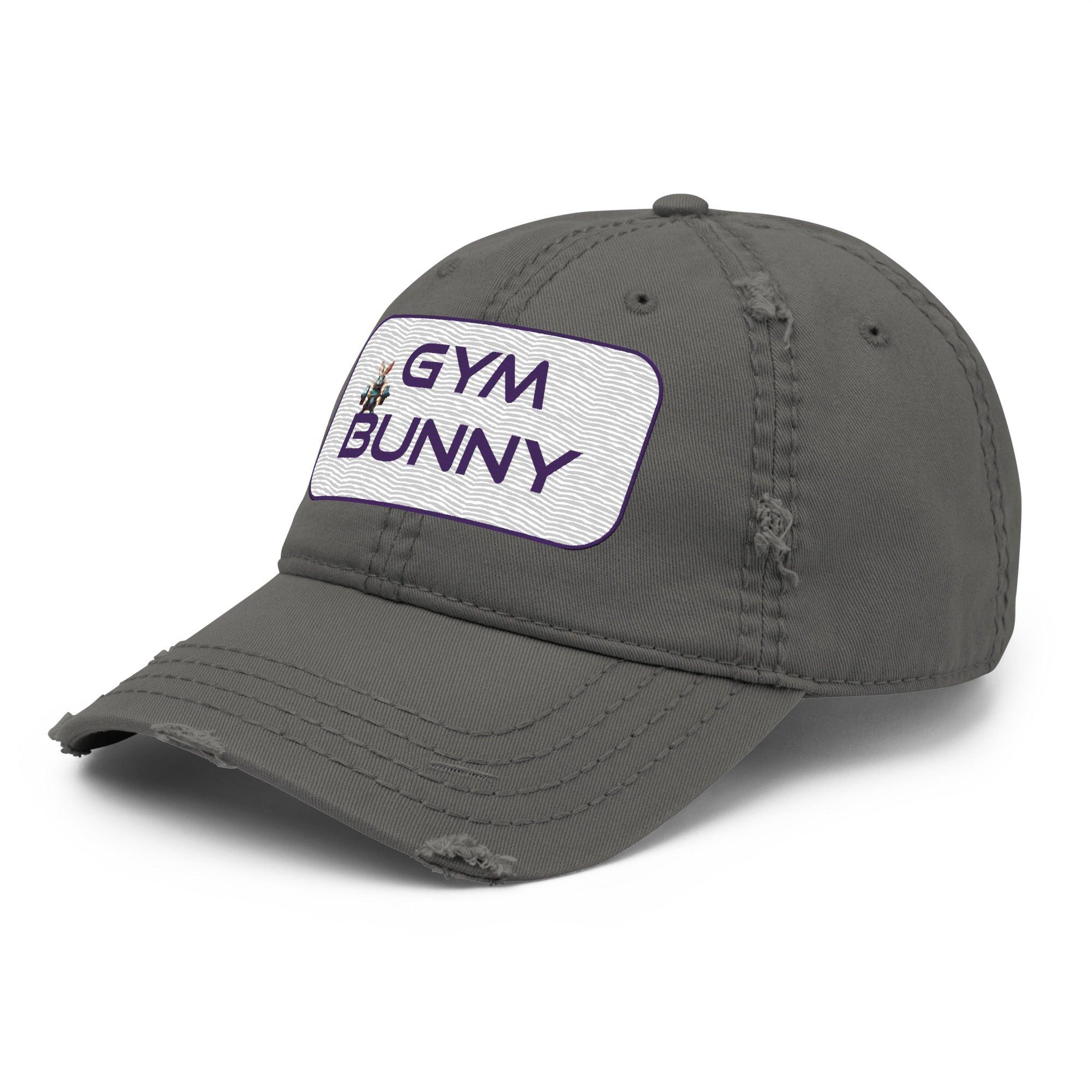 'Gym Bunny' Distressed Dad Hat - POMA Graphics