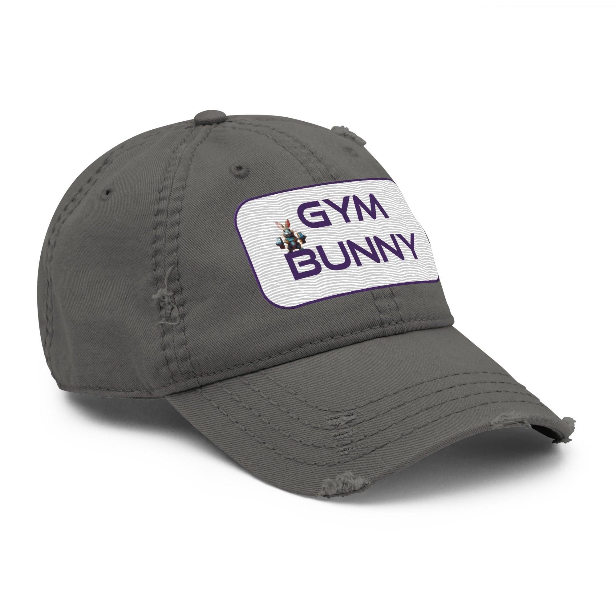 'Gym Bunny' Distressed Dad Hat - POMA Graphics