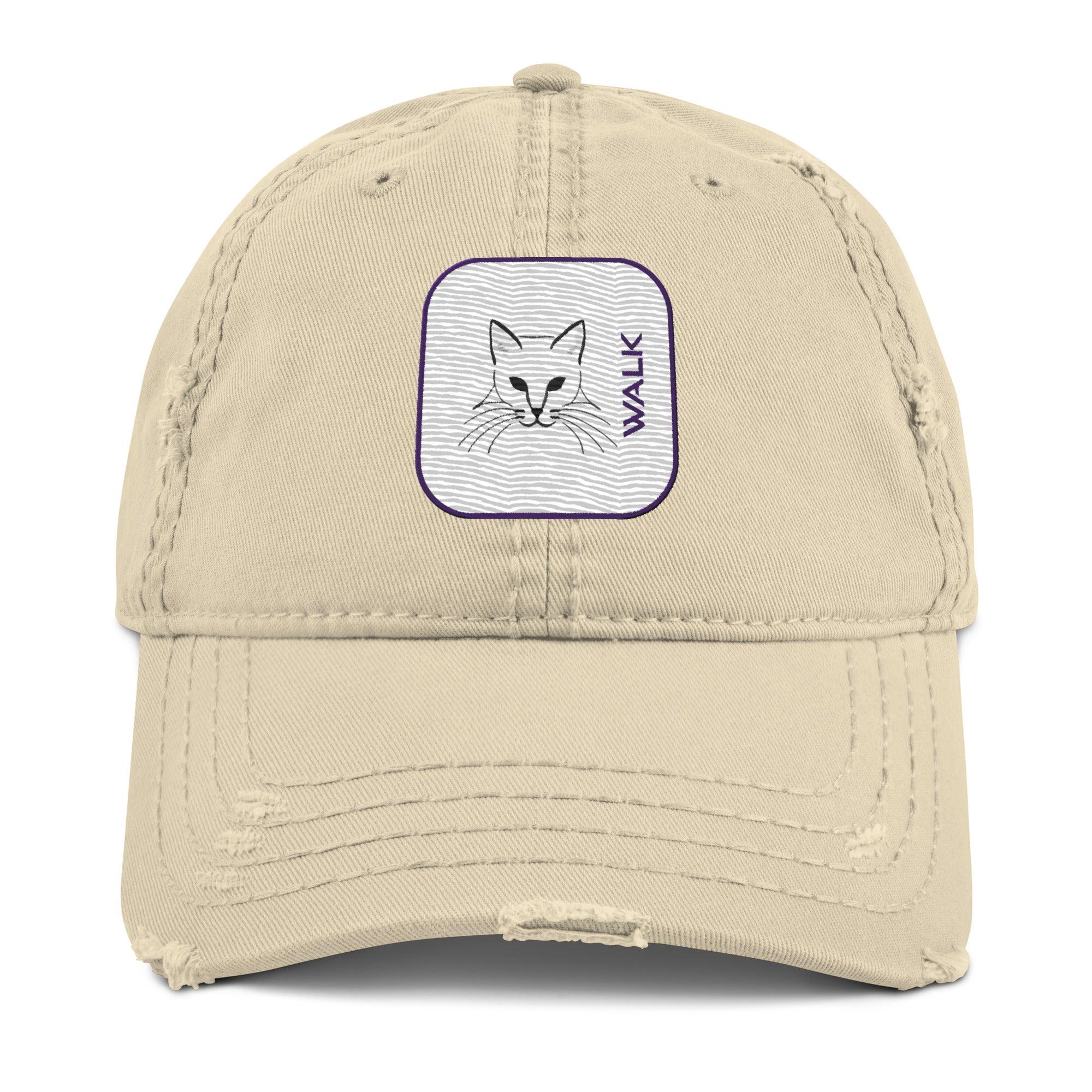 'Cat Walk' Distressed Dad Hat - POMA Graphics