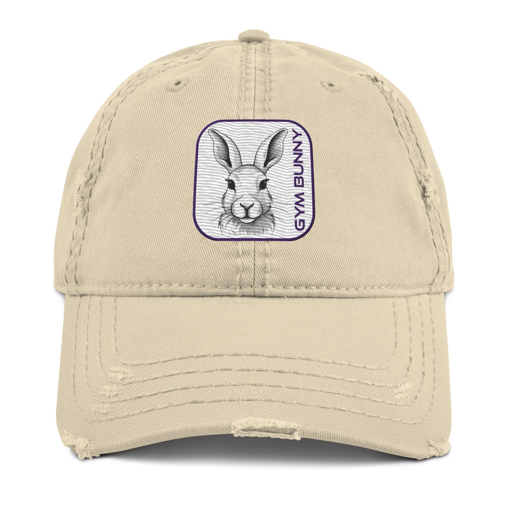 'Gym Bunny' Distressed Dad Hat - POMA Graphics