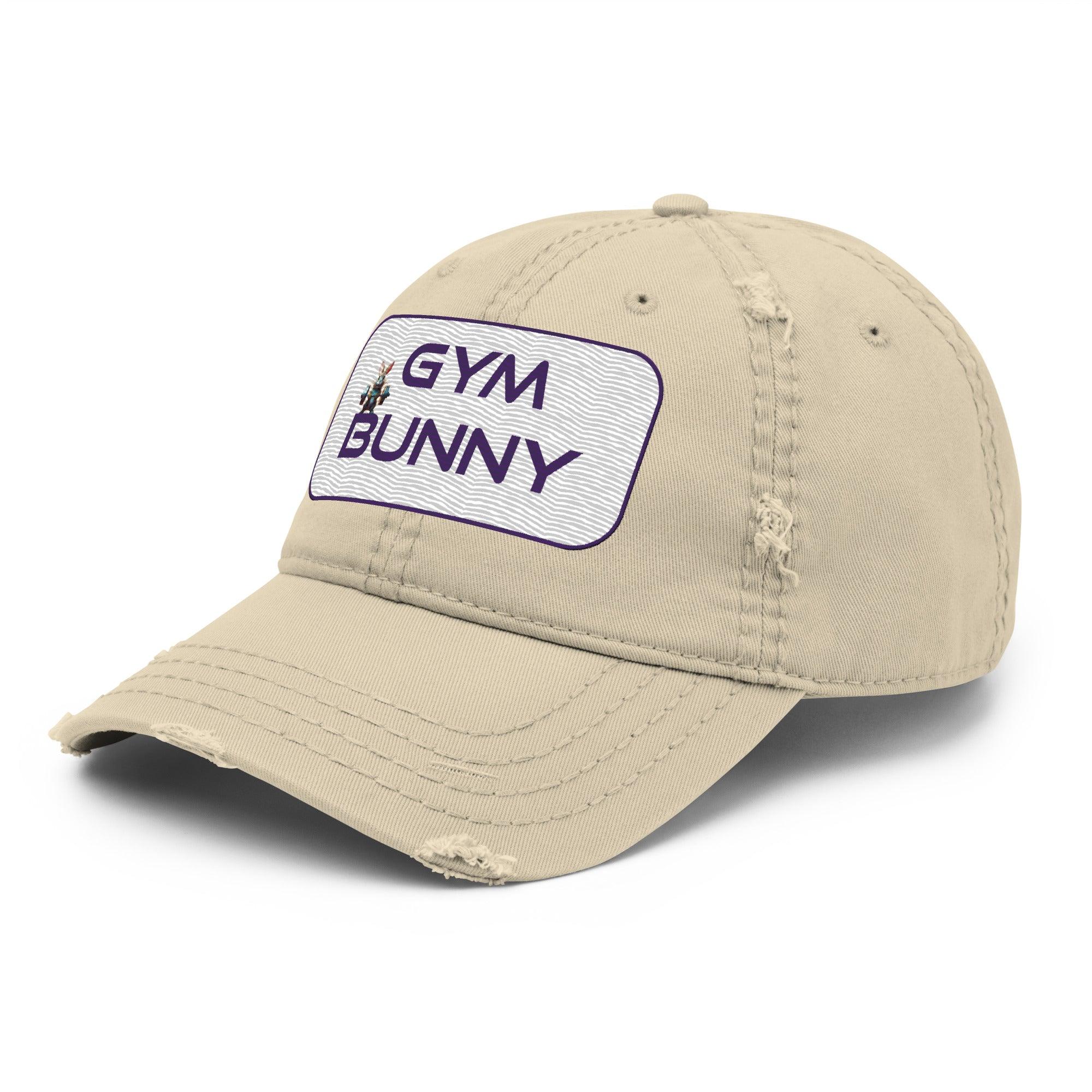 'Gym Bunny' Distressed Dad Hat - POMA Graphics