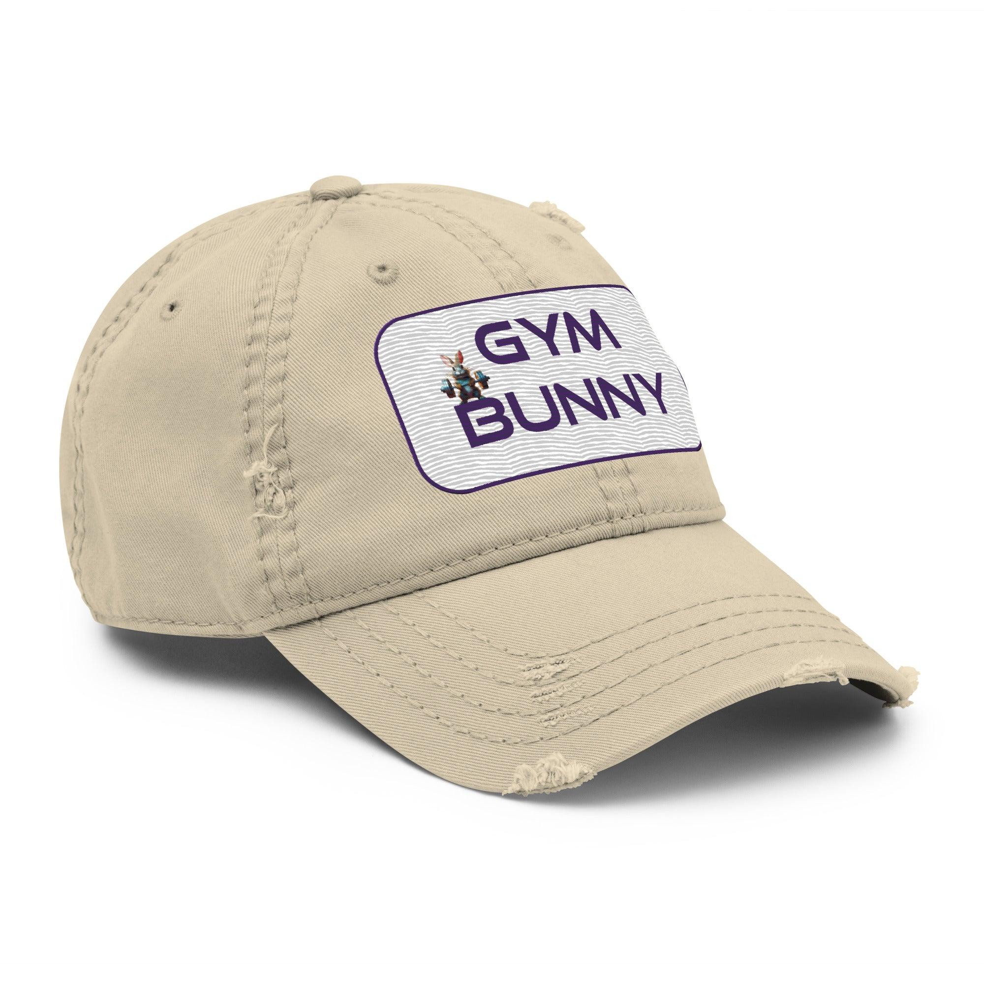 'Gym Bunny' Distressed Dad Hat - POMA Graphics