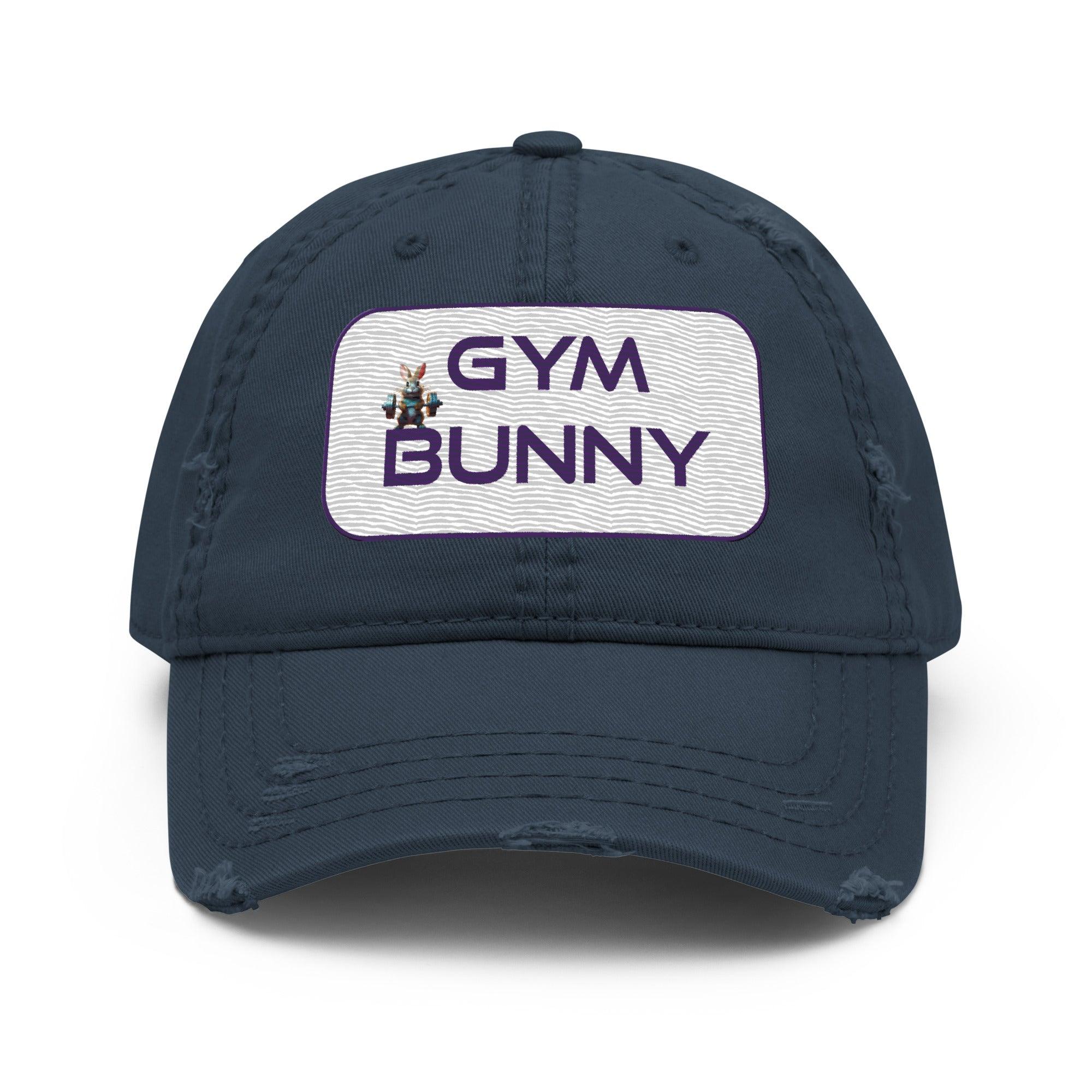 'Gym Bunny' Distressed Dad Hat - POMA Graphics