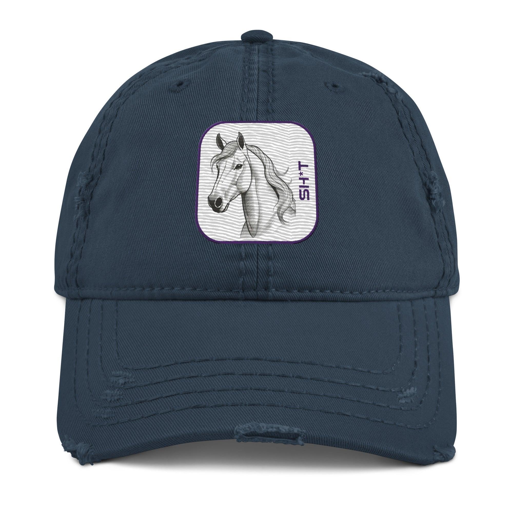 'Horse Sh*t' Distressed Dad Hat - POMA Graphics