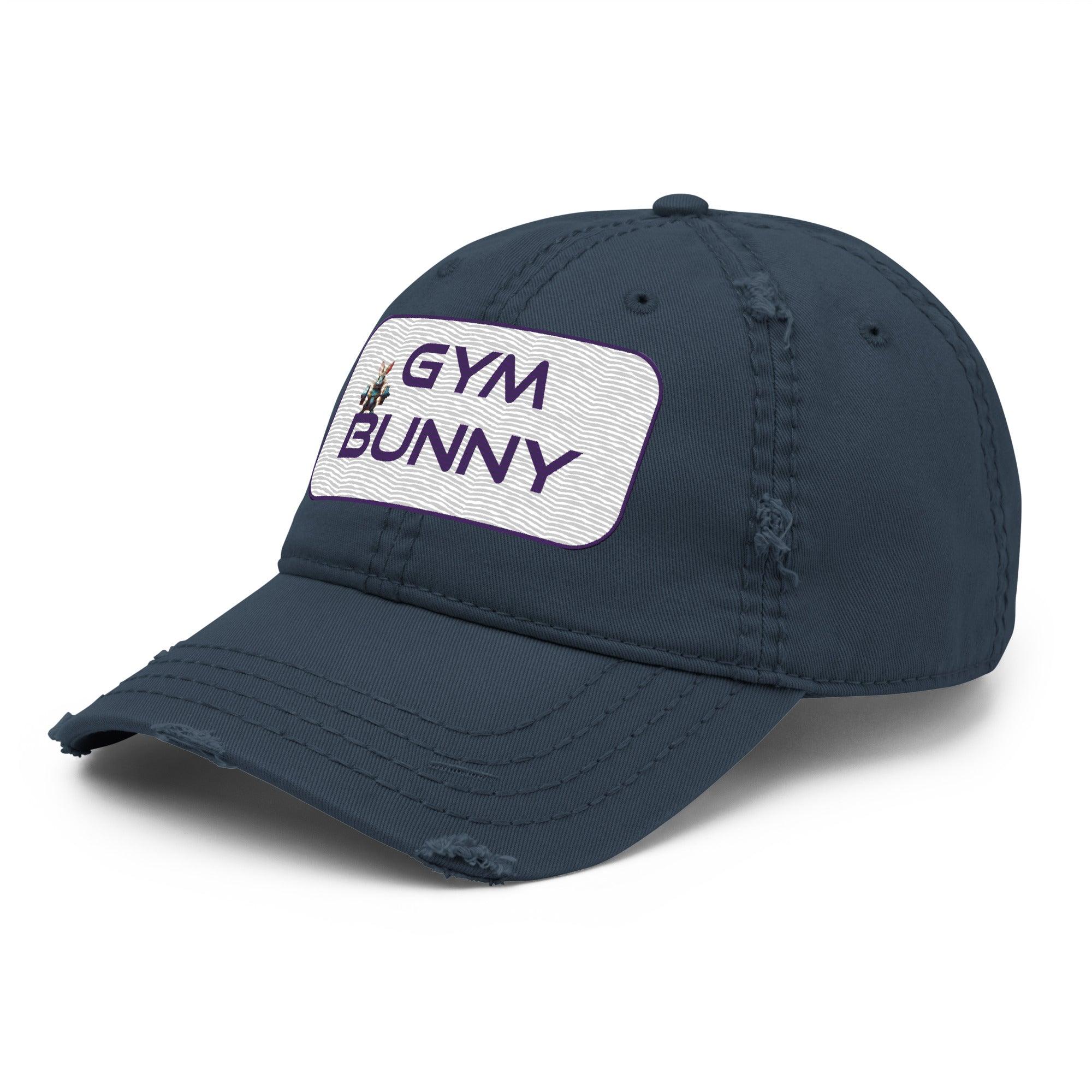 'Gym Bunny' Distressed Dad Hat - POMA Graphics