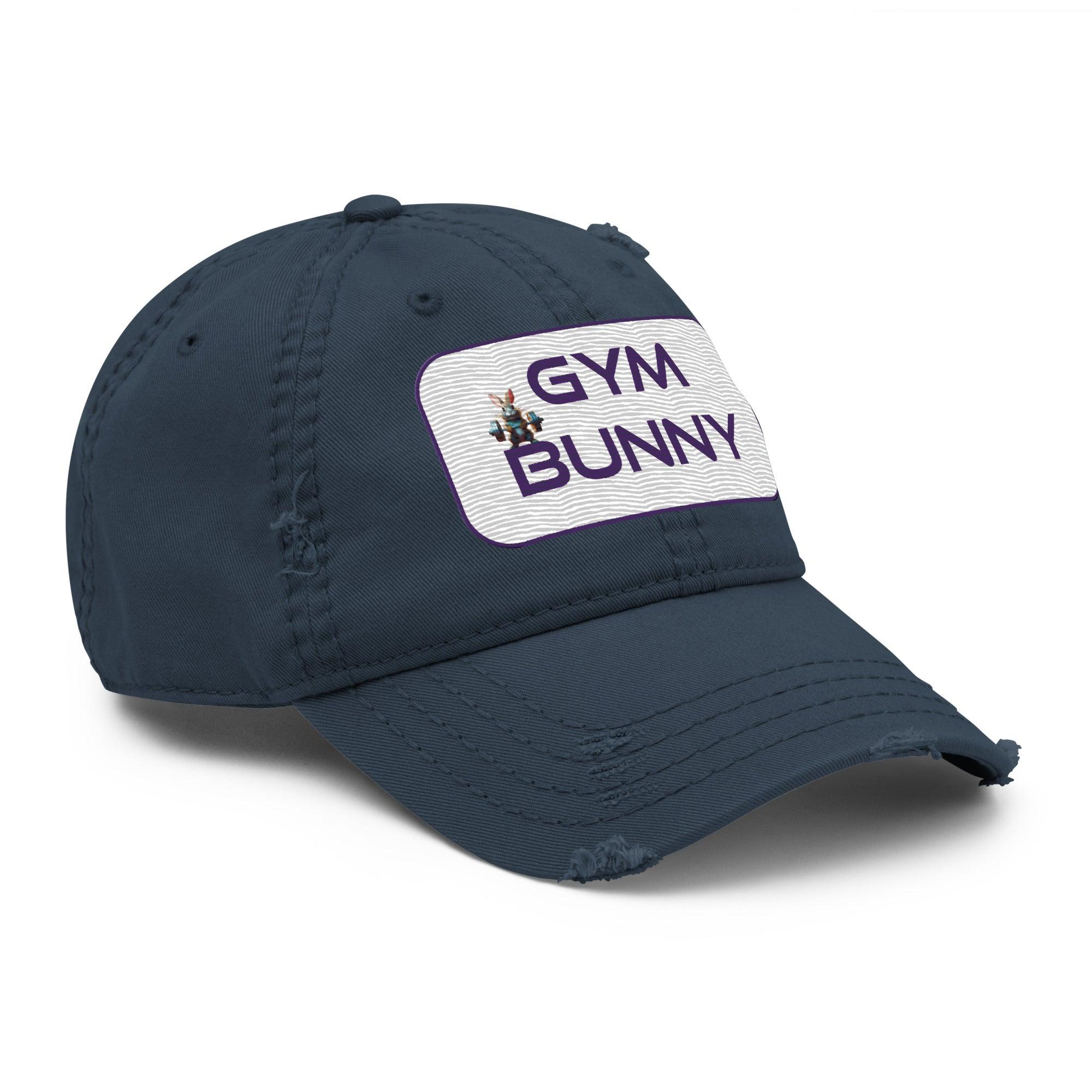 'Gym Bunny' Distressed Dad Hat - POMA Graphics