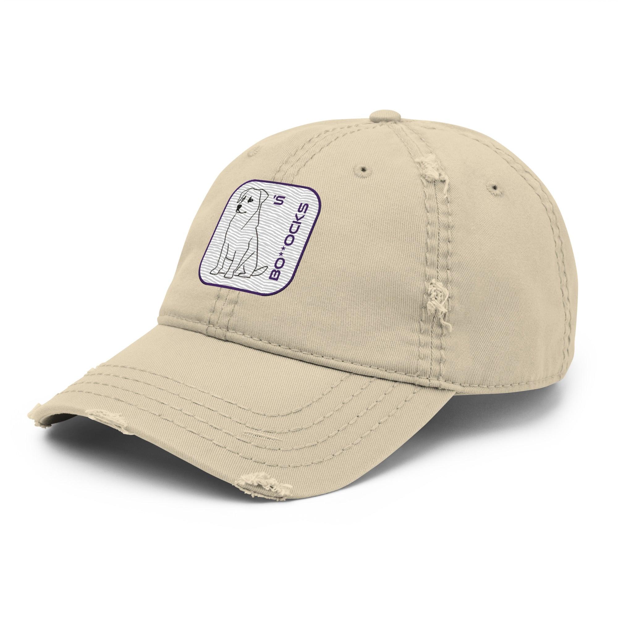 'Dog's Bo**ocks' Distressed Dad Hat - POMA Graphics