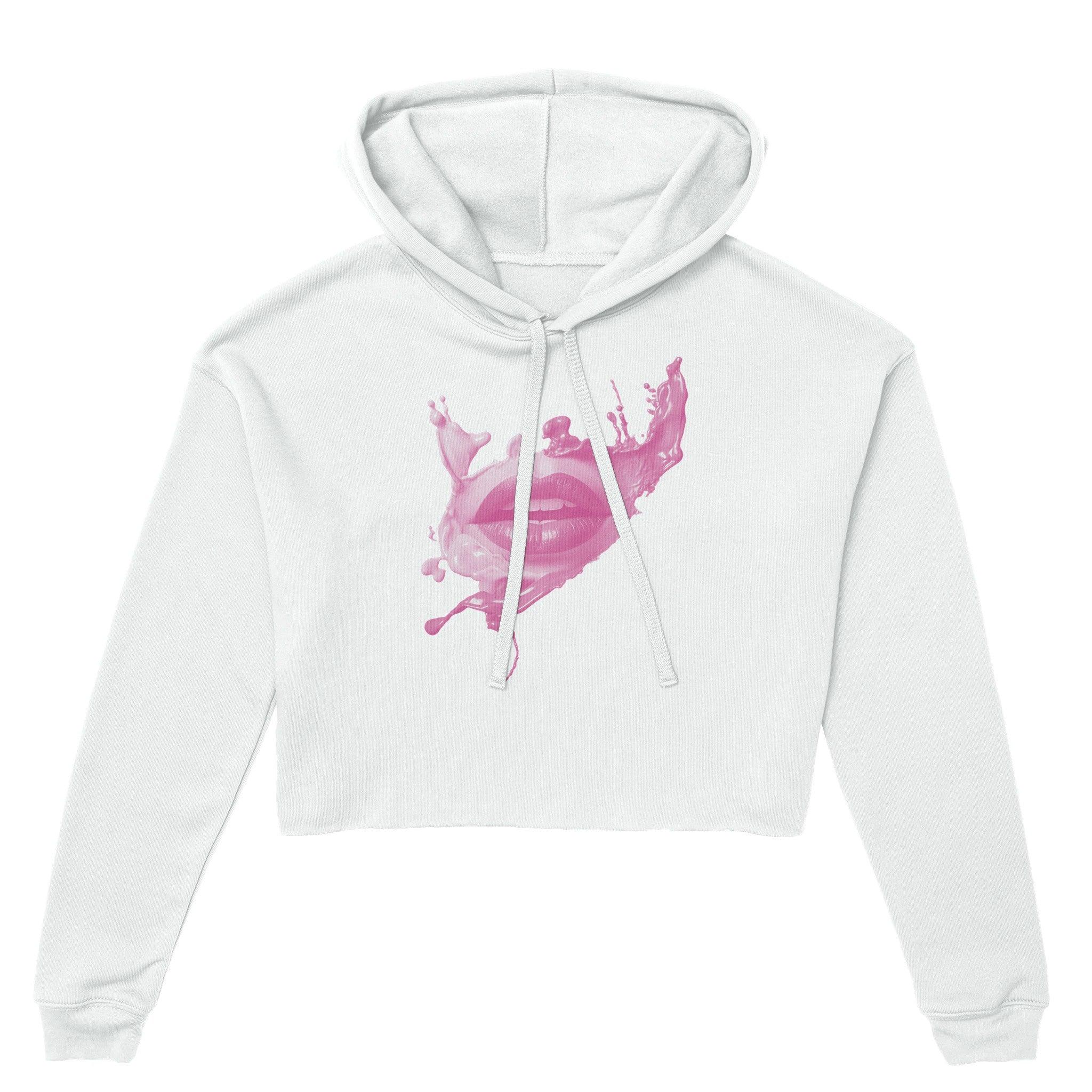 'Kiss Me' Cropped Hoodie - POMA