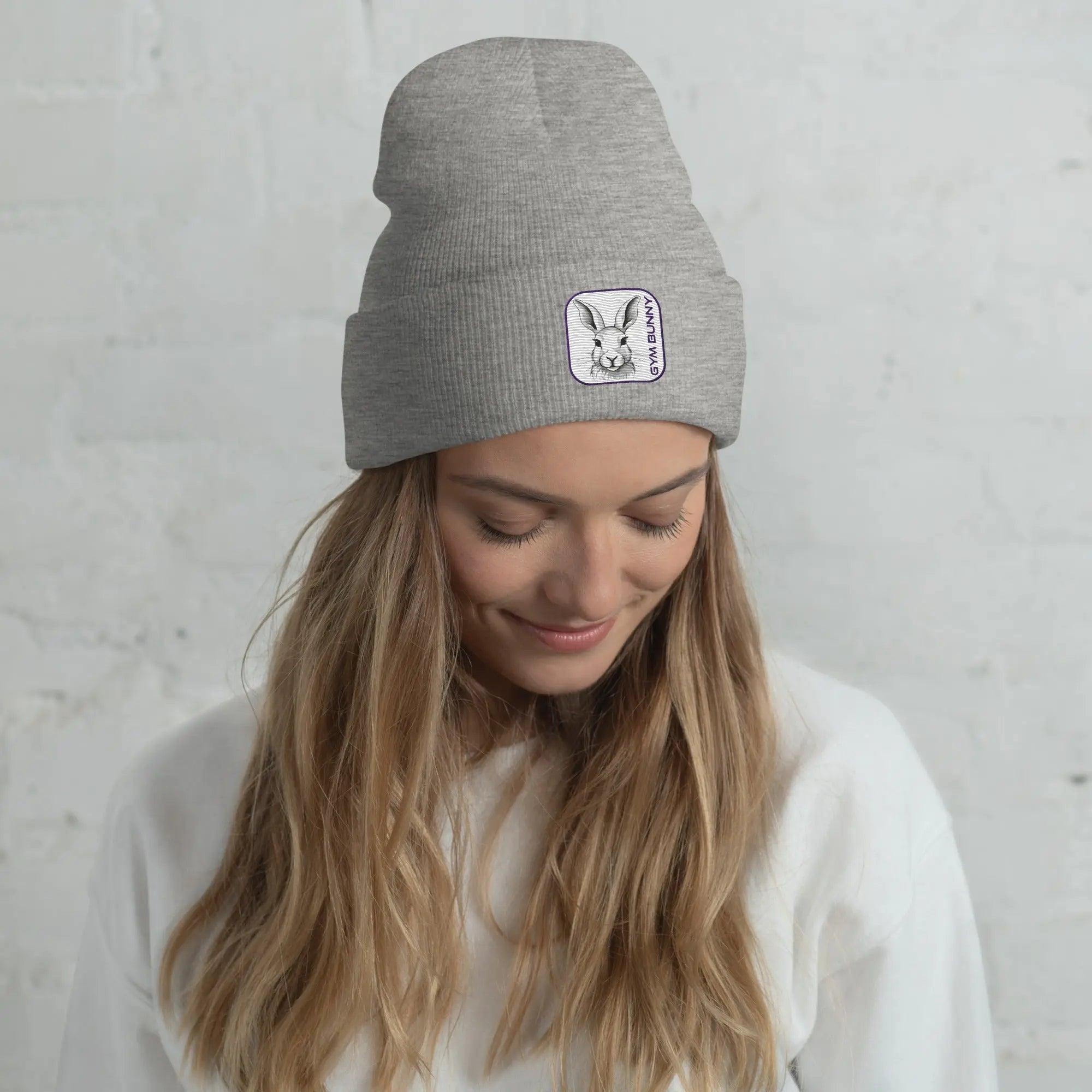 'Gym Bunny' Cuffed Beanie - POMA Graphics