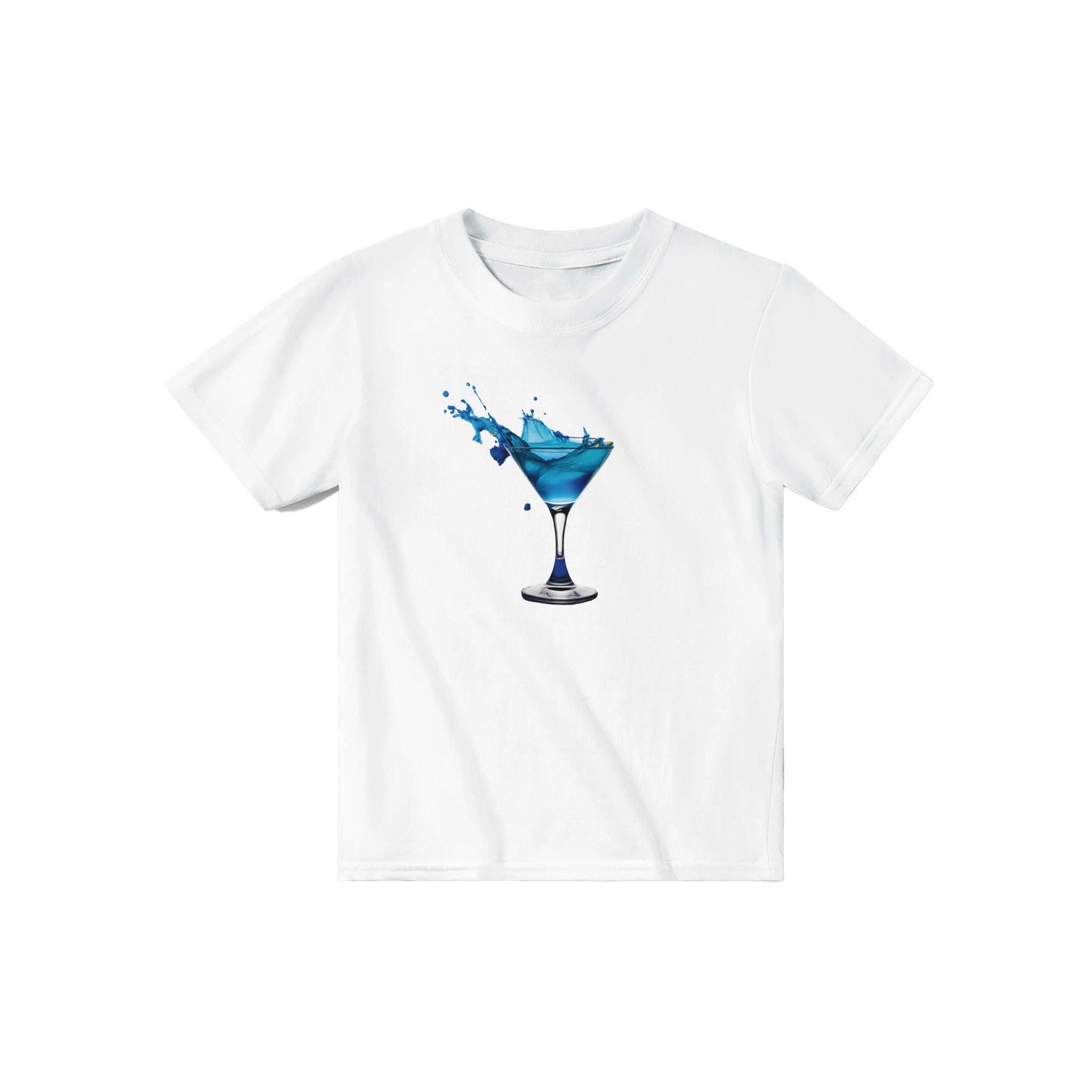 'Blue Colour Splash Martini' Baby Tee - POMA