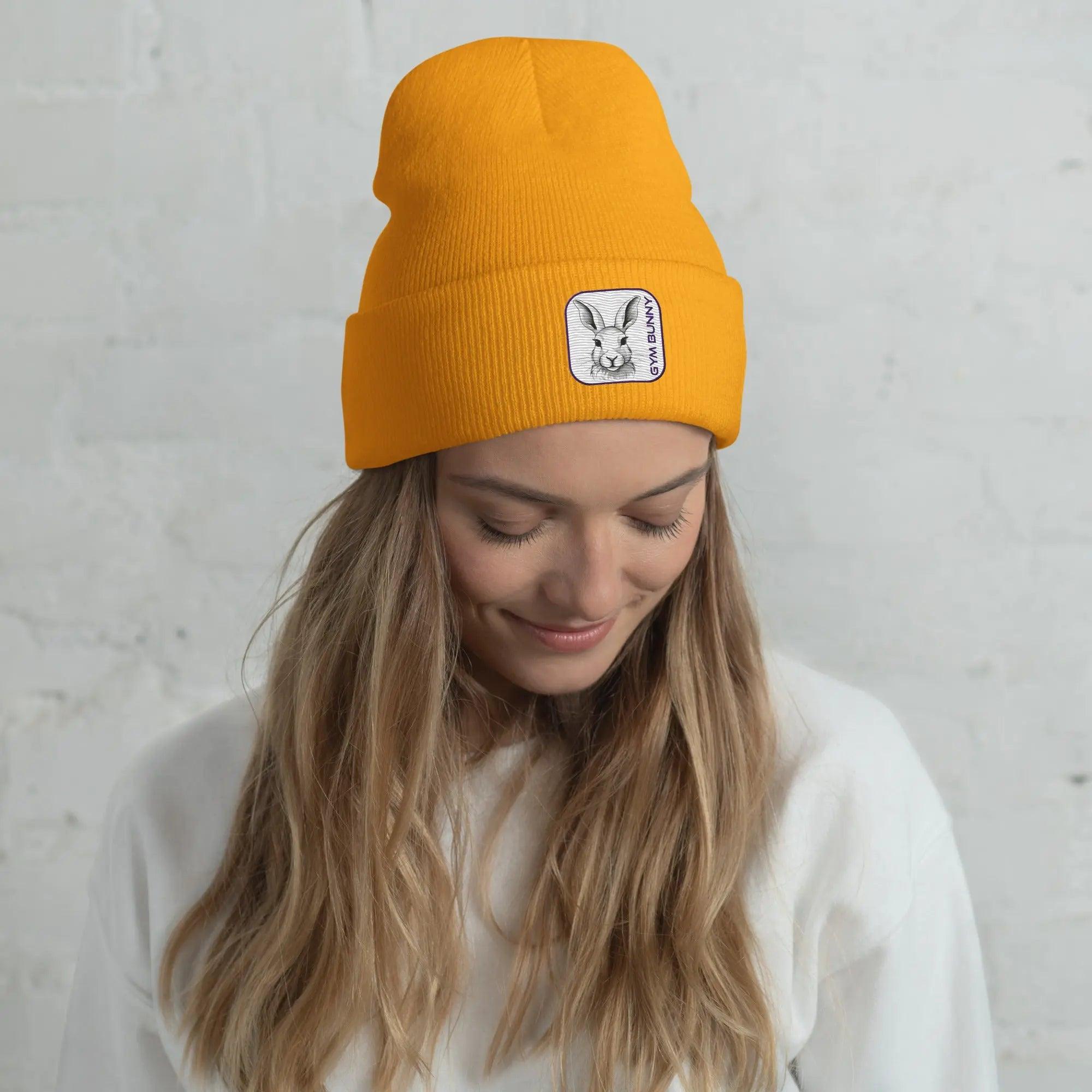 'Gym Bunny' Cuffed Beanie - POMA Graphics