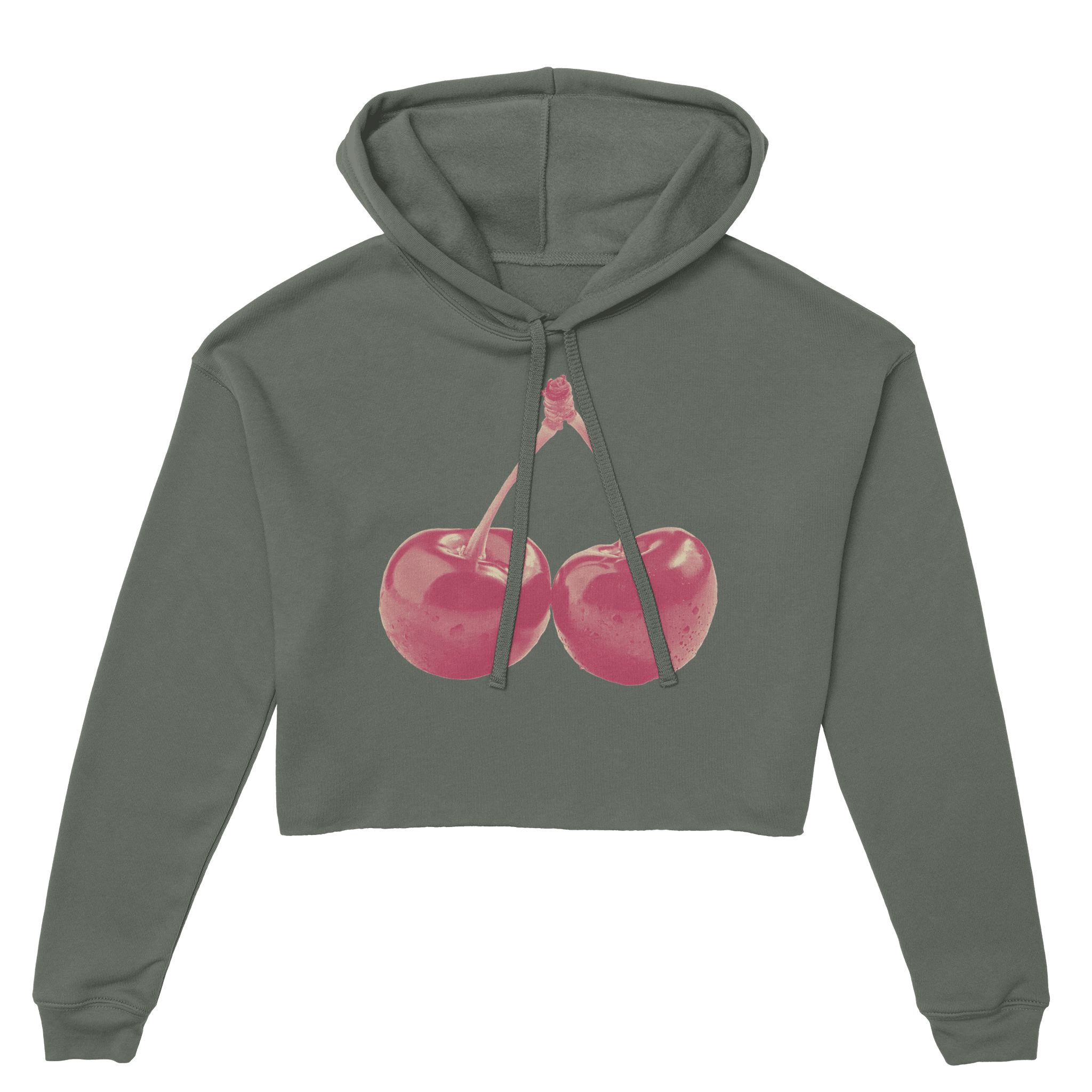 'Cherry Red' Cropped Hoodie - POMA