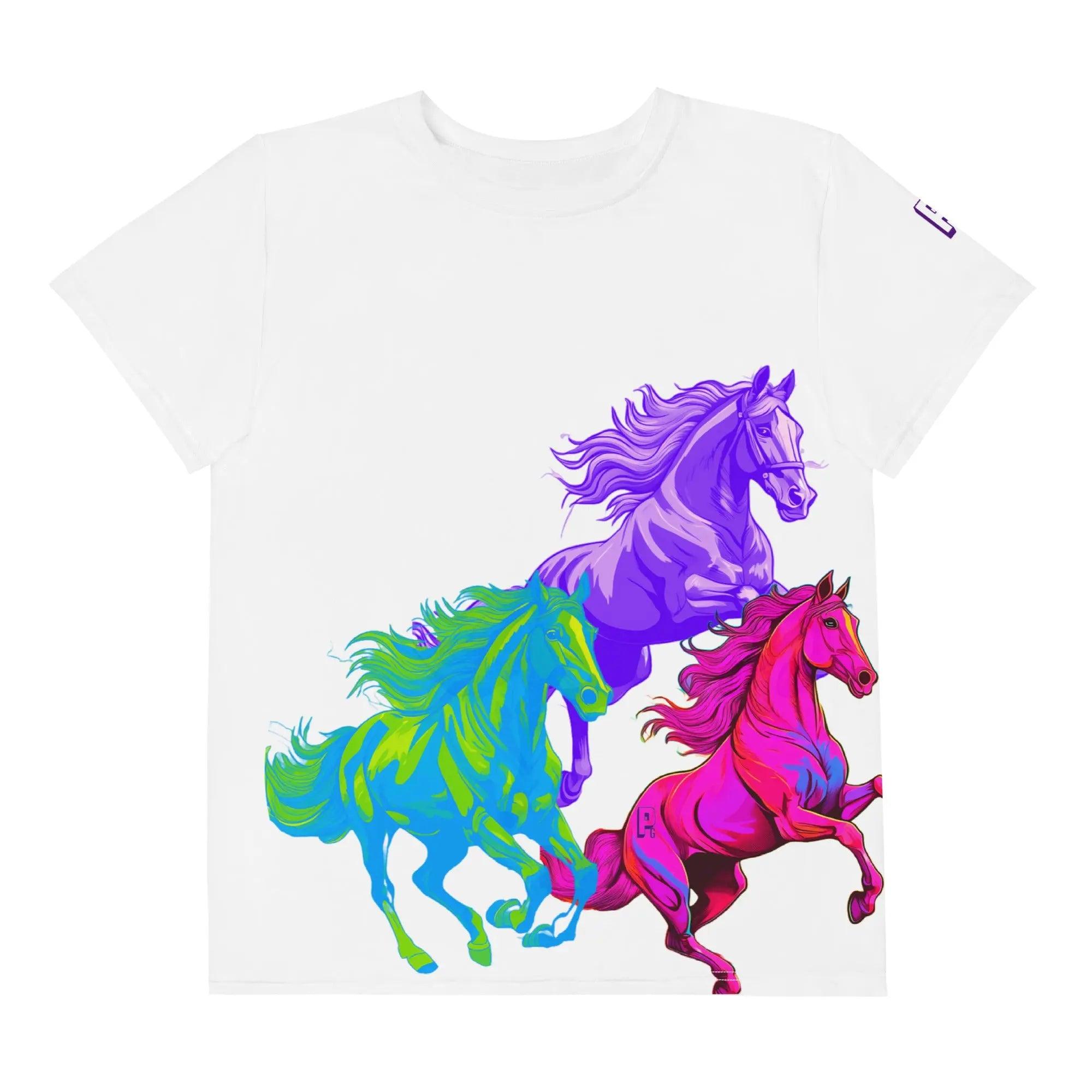 'Prancing Horses' Baby Tee - All Over Print - POMA Graphics