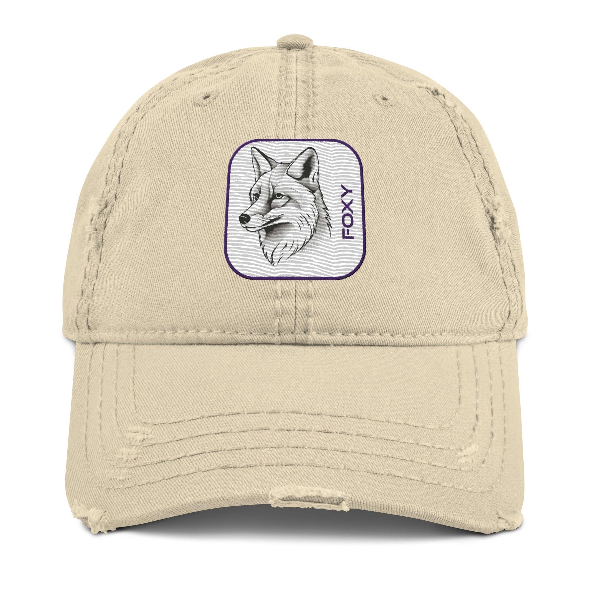 'Foxy' Distressed Dad Hat - POMA Graphics