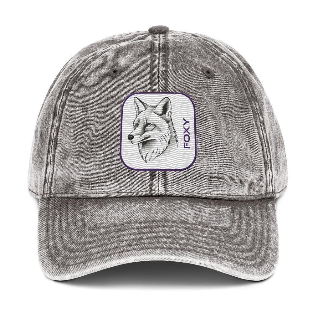 'Foxy' Vintage Cotton Twill Cap - POMA Graphics