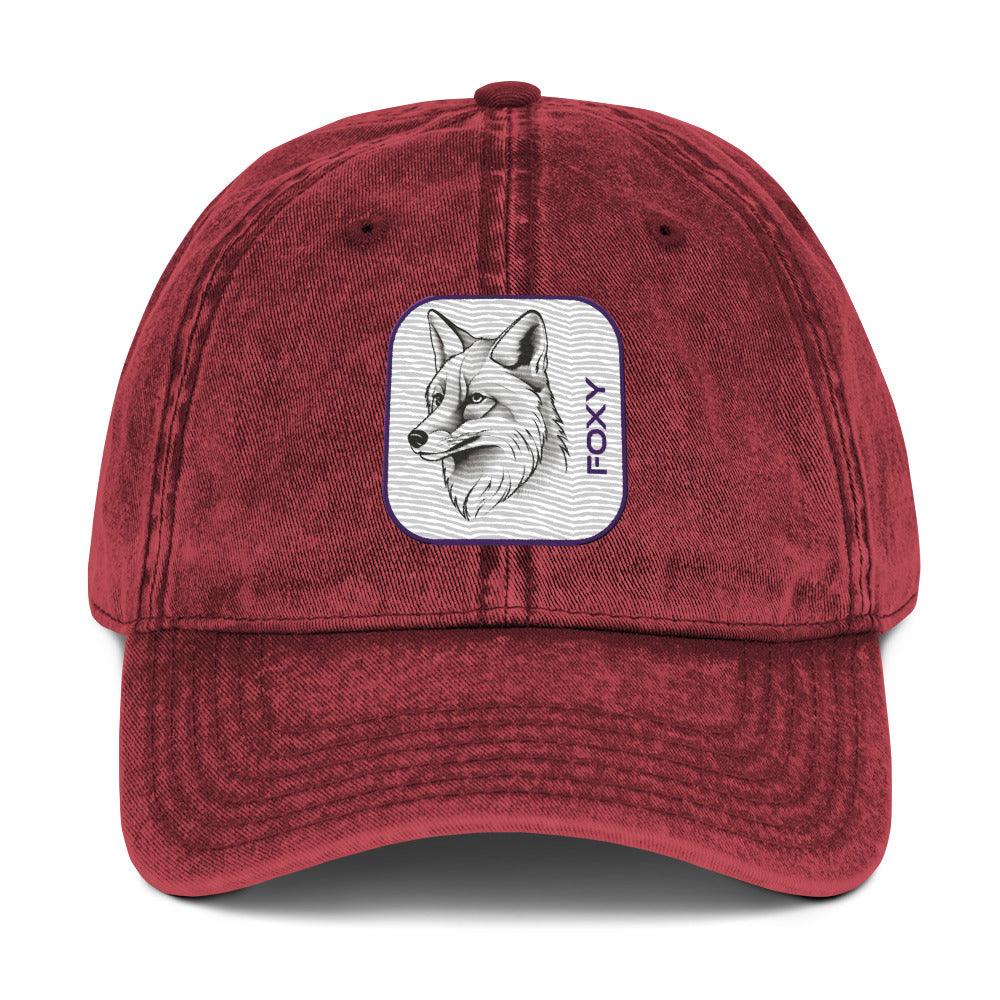 'Foxy' Vintage Cotton Twill Cap - POMA Graphics