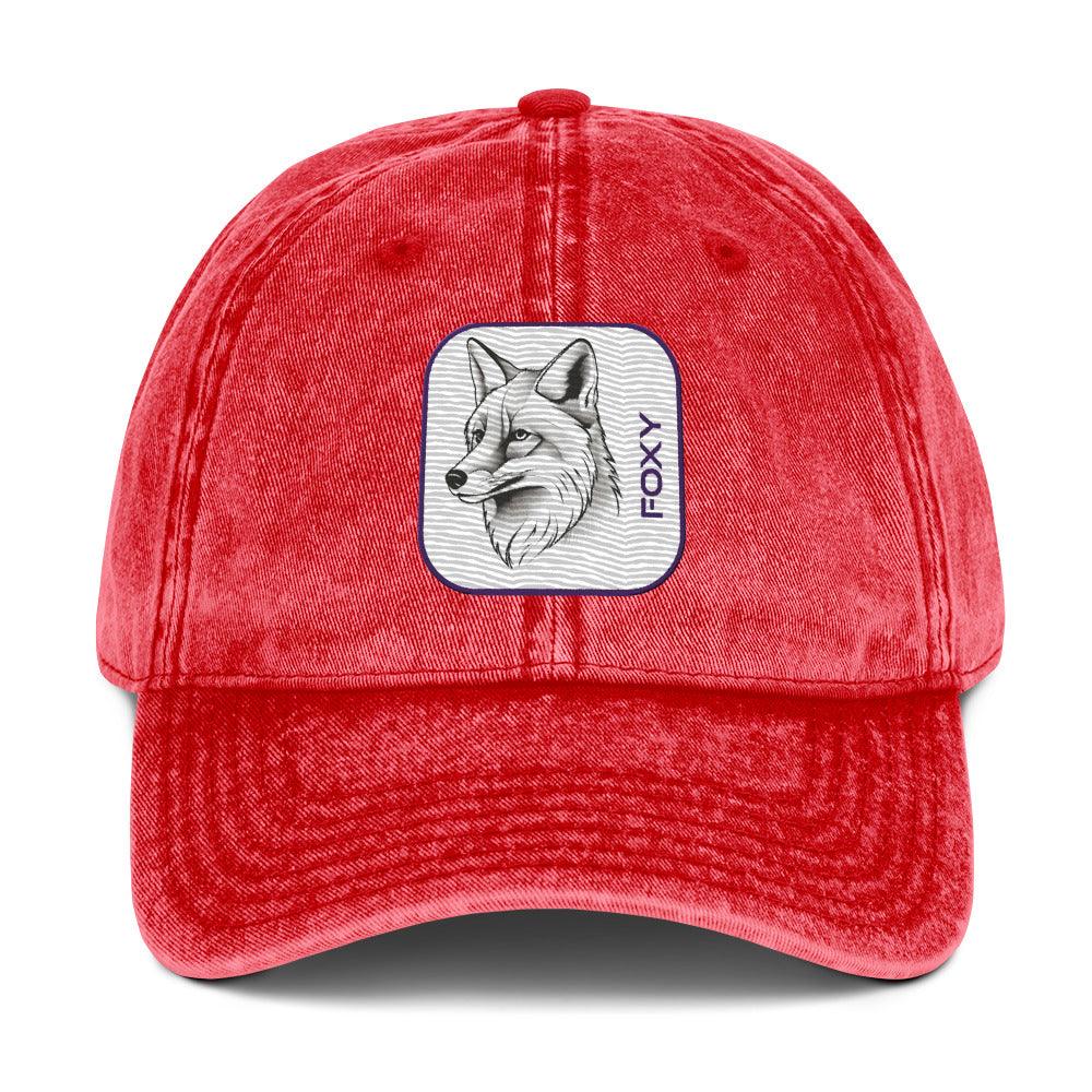 'Foxy' Vintage Cotton Twill Cap - POMA Graphics