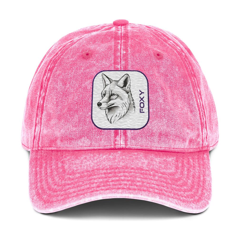 'Foxy' Vintage Cotton Twill Cap - POMA Graphics