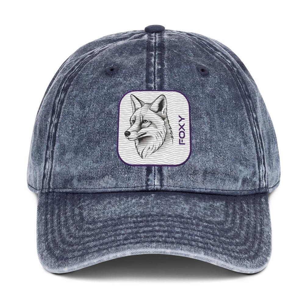 'Foxy' Vintage Cotton Twill Cap - POMA Graphics