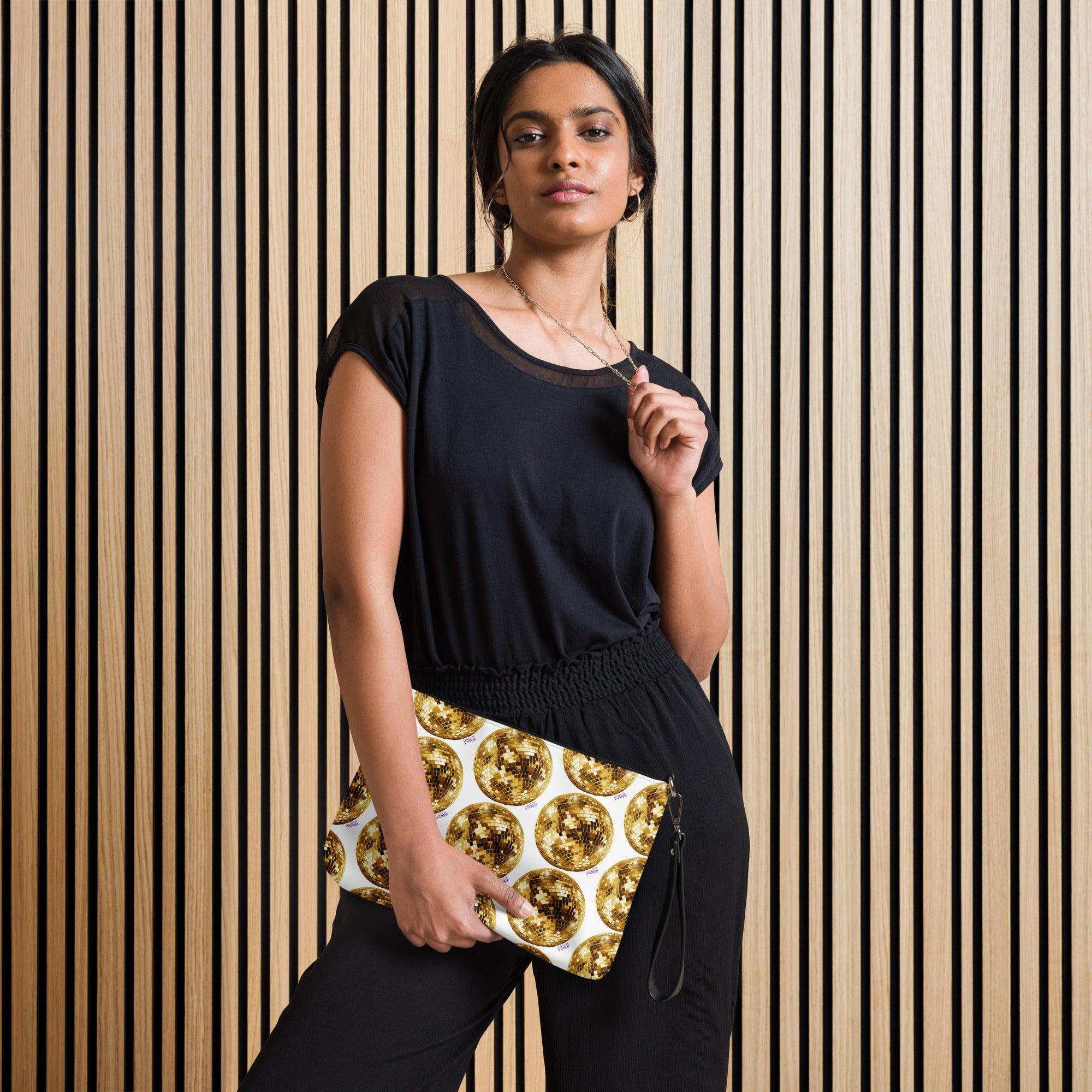 'Gold Disco Ball' Crossbody bag - POMA Graphics