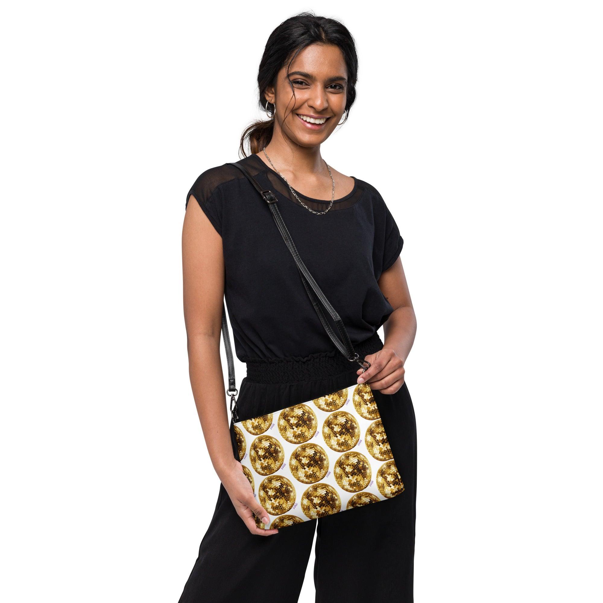 'Gold Disco Ball' Crossbody bag - POMA Graphics