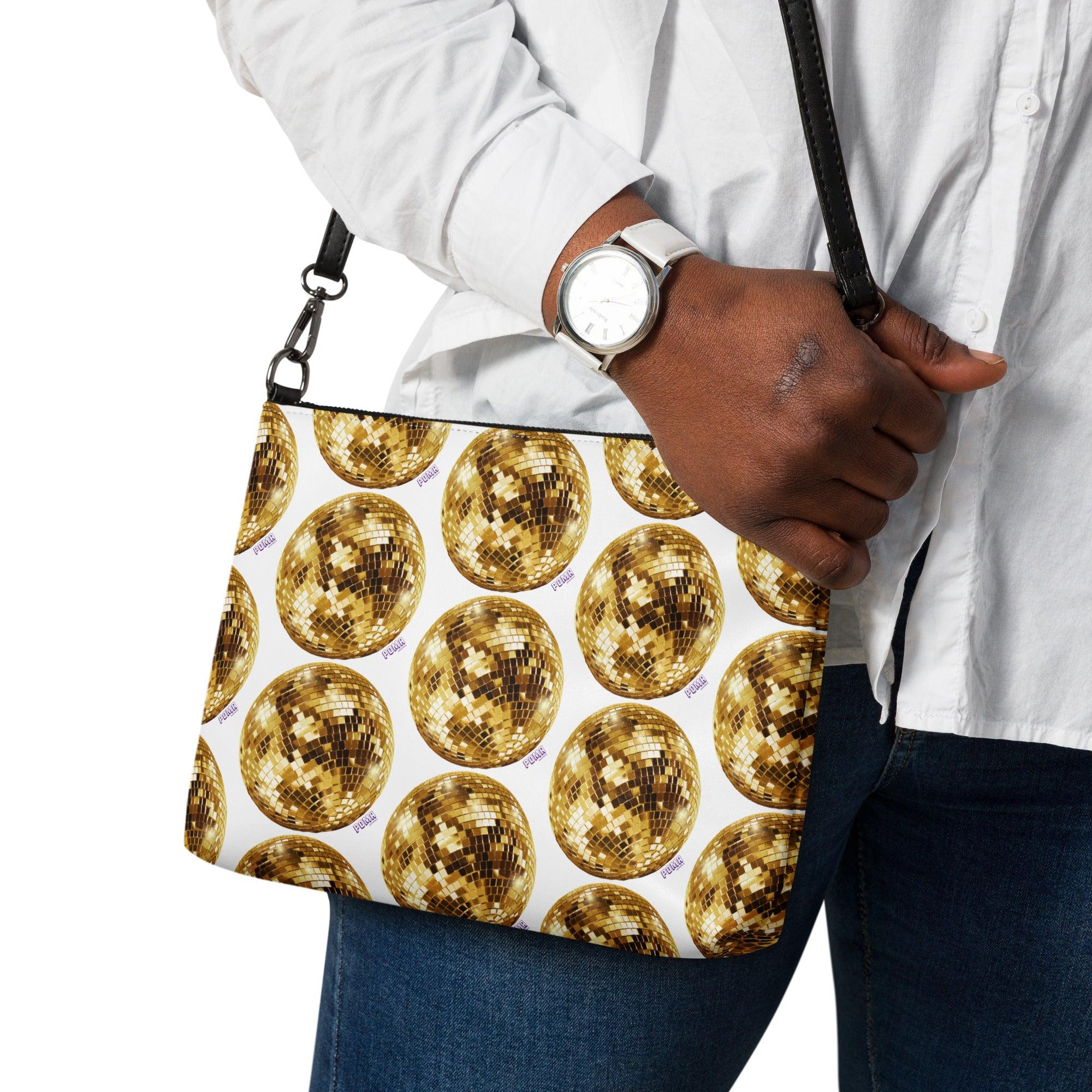 'Gold Disco Ball' Crossbody bag - POMA Graphics