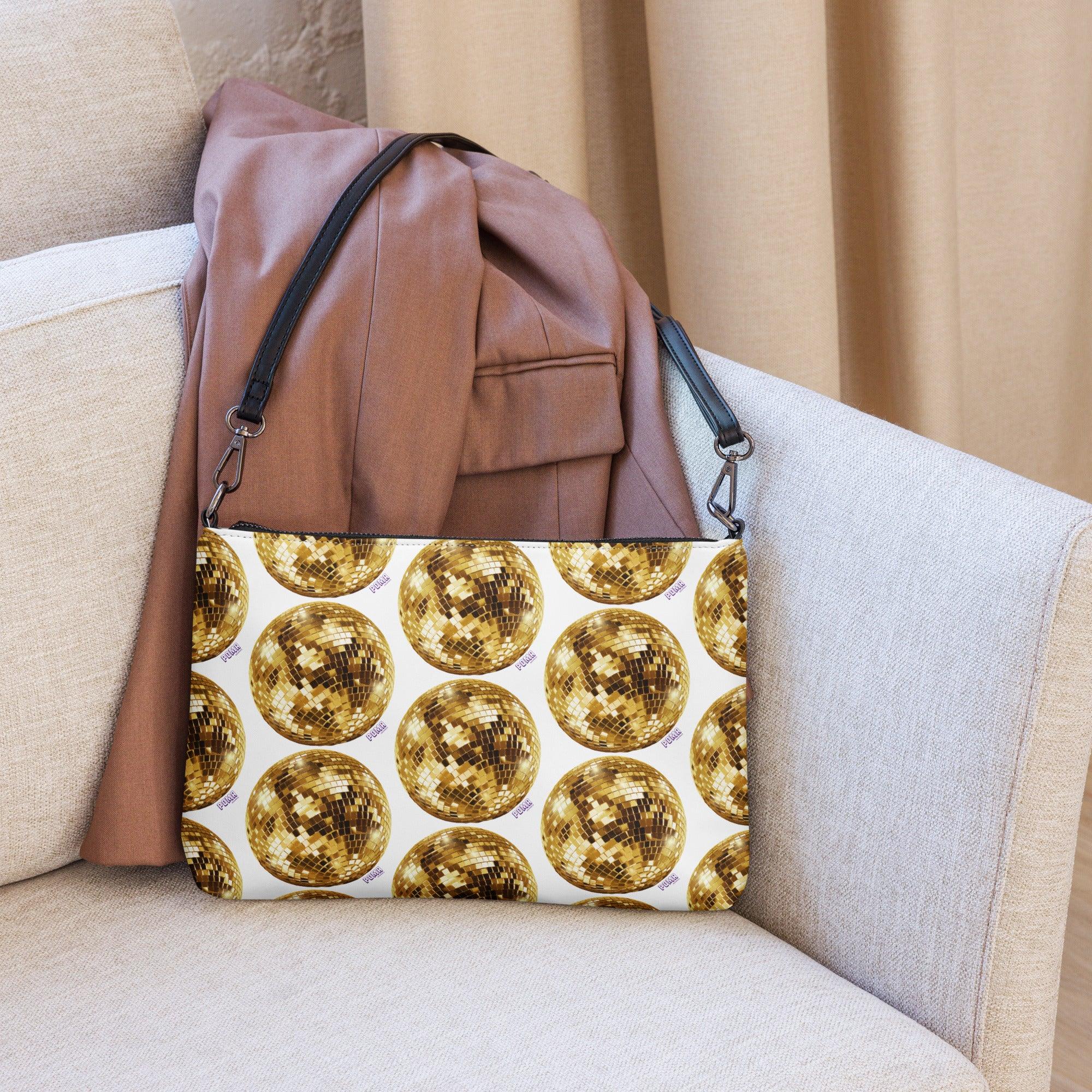 'Gold Disco Ball' Crossbody bag - POMA Graphics