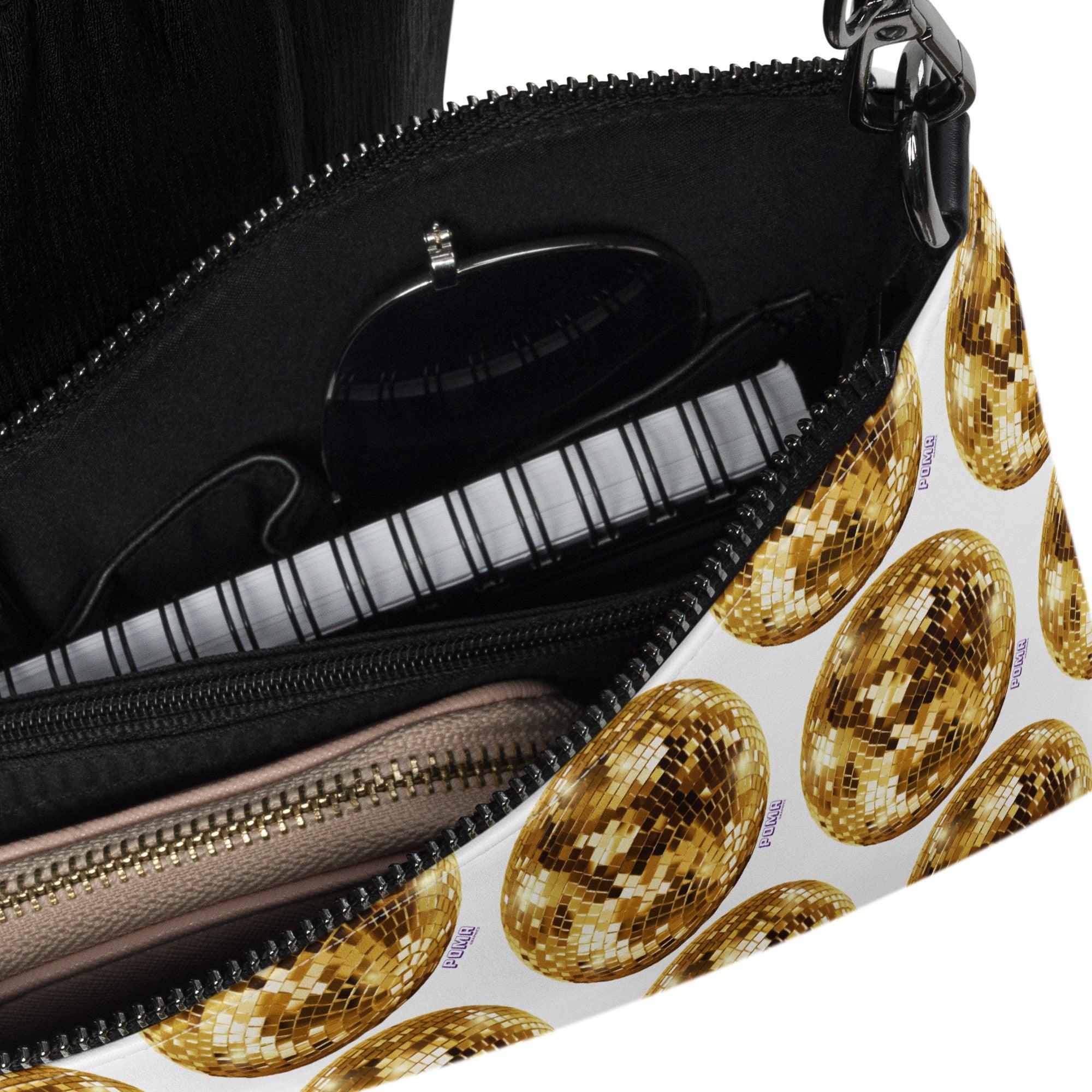 'Gold Disco Ball' Crossbody bag - POMA Graphics