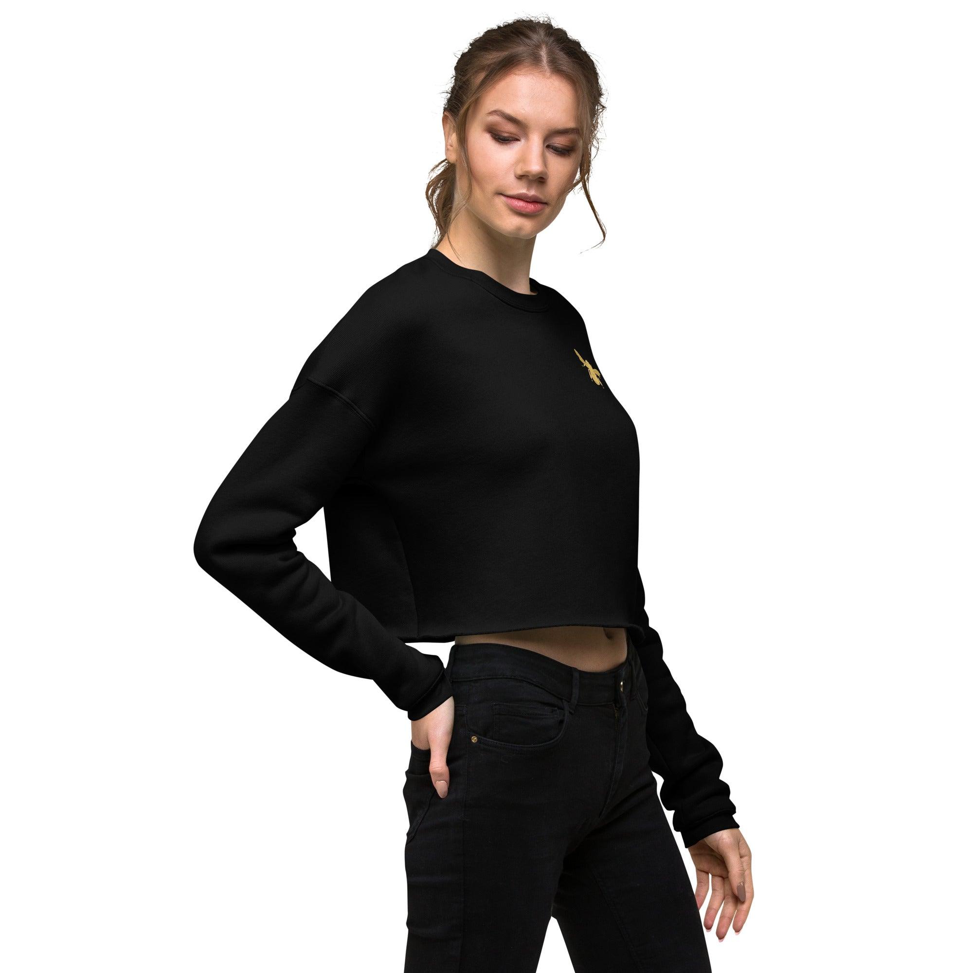 'Gold Edition Bee' Cropped Sweatshirt - POMA Graphics