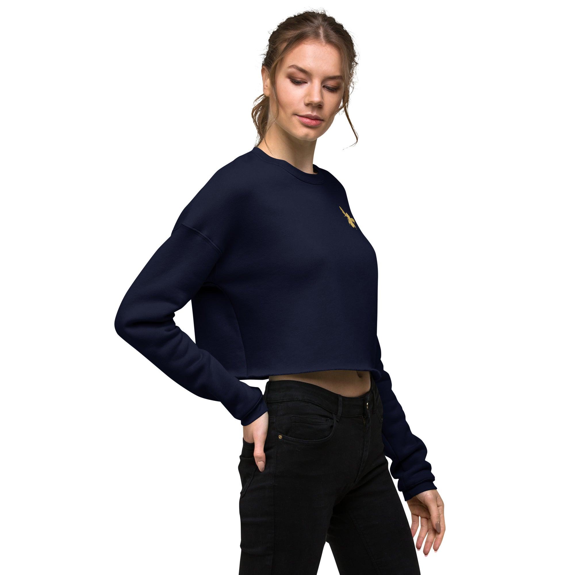 'Gold Edition Bee' Cropped Sweatshirt - POMA Graphics