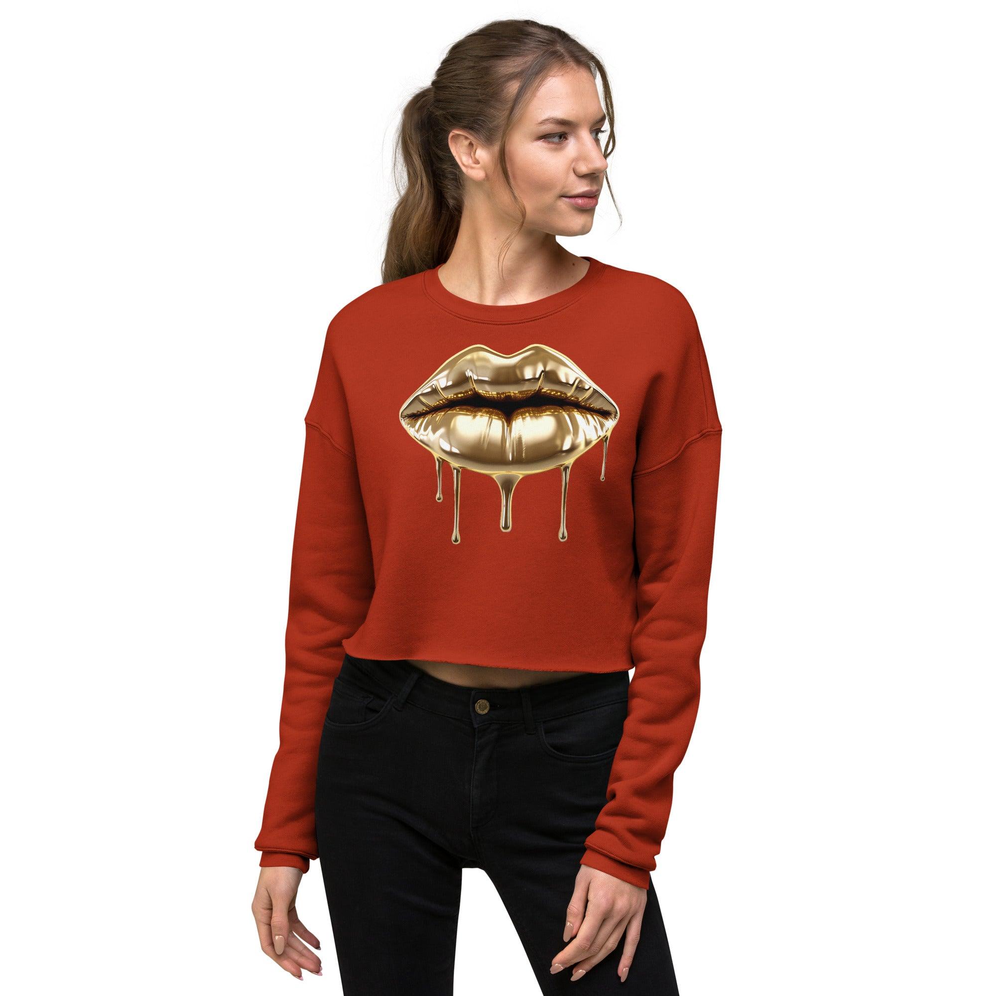 'Gold Edition Pure' Cropped Sweatshirt - POMA Graphics