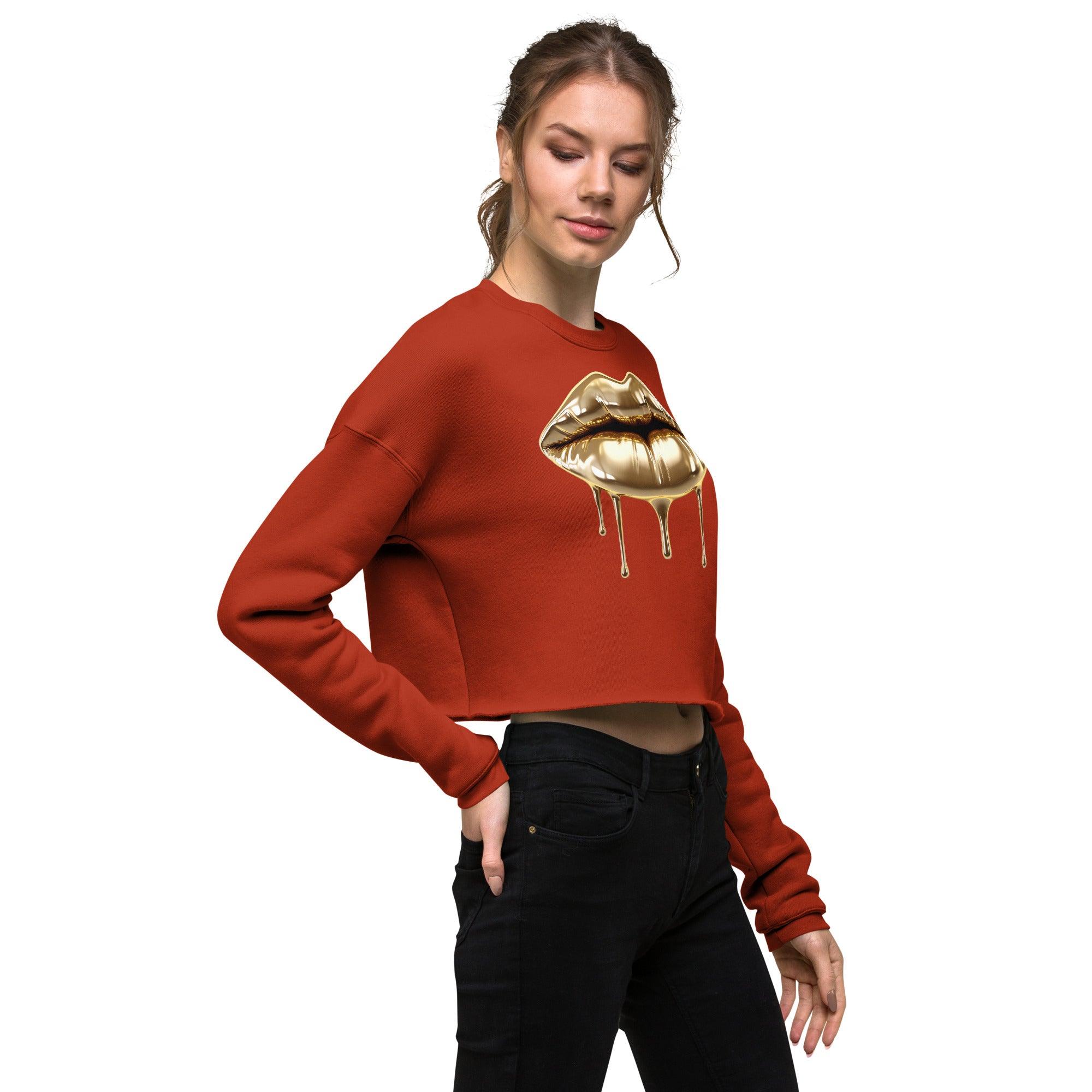 'Gold Edition Pure' Cropped Sweatshirt - POMA Graphics