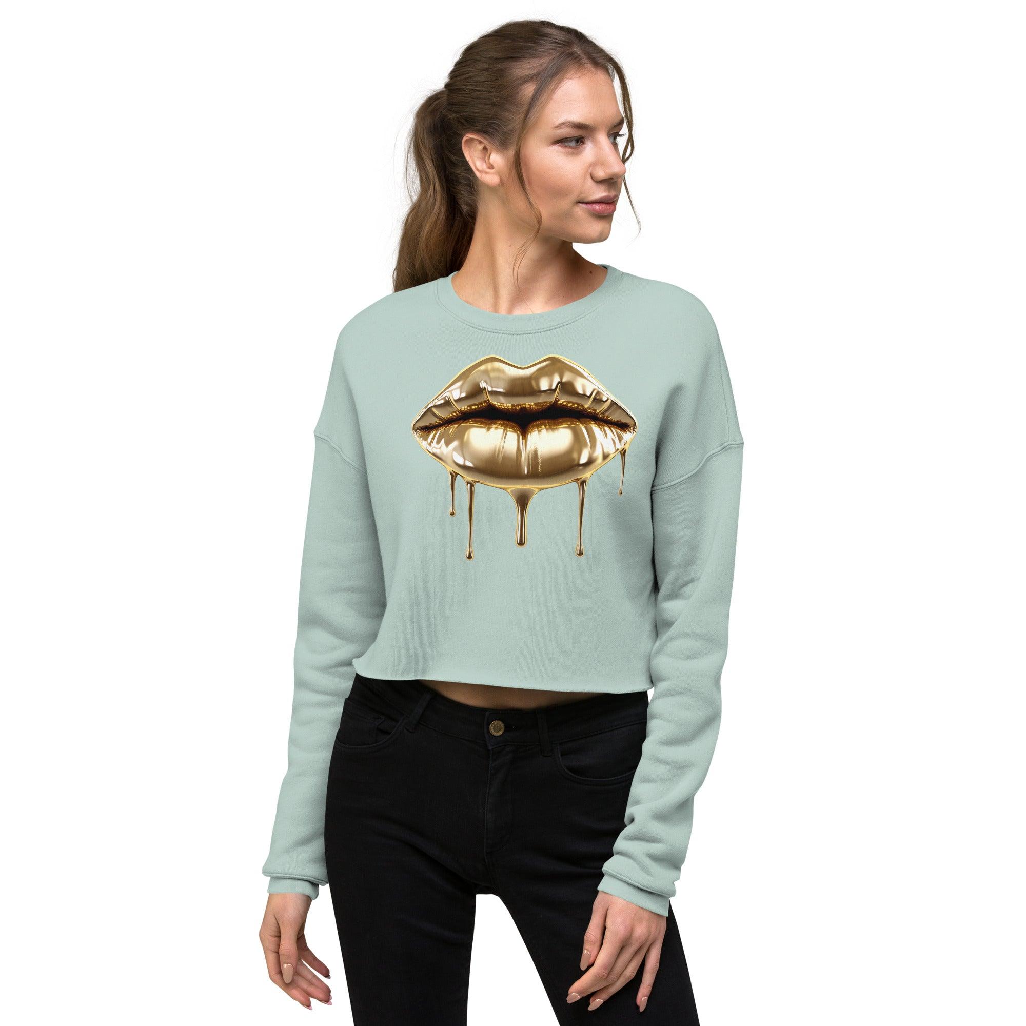 'Gold Edition Pure' Cropped Sweatshirt - POMA Graphics