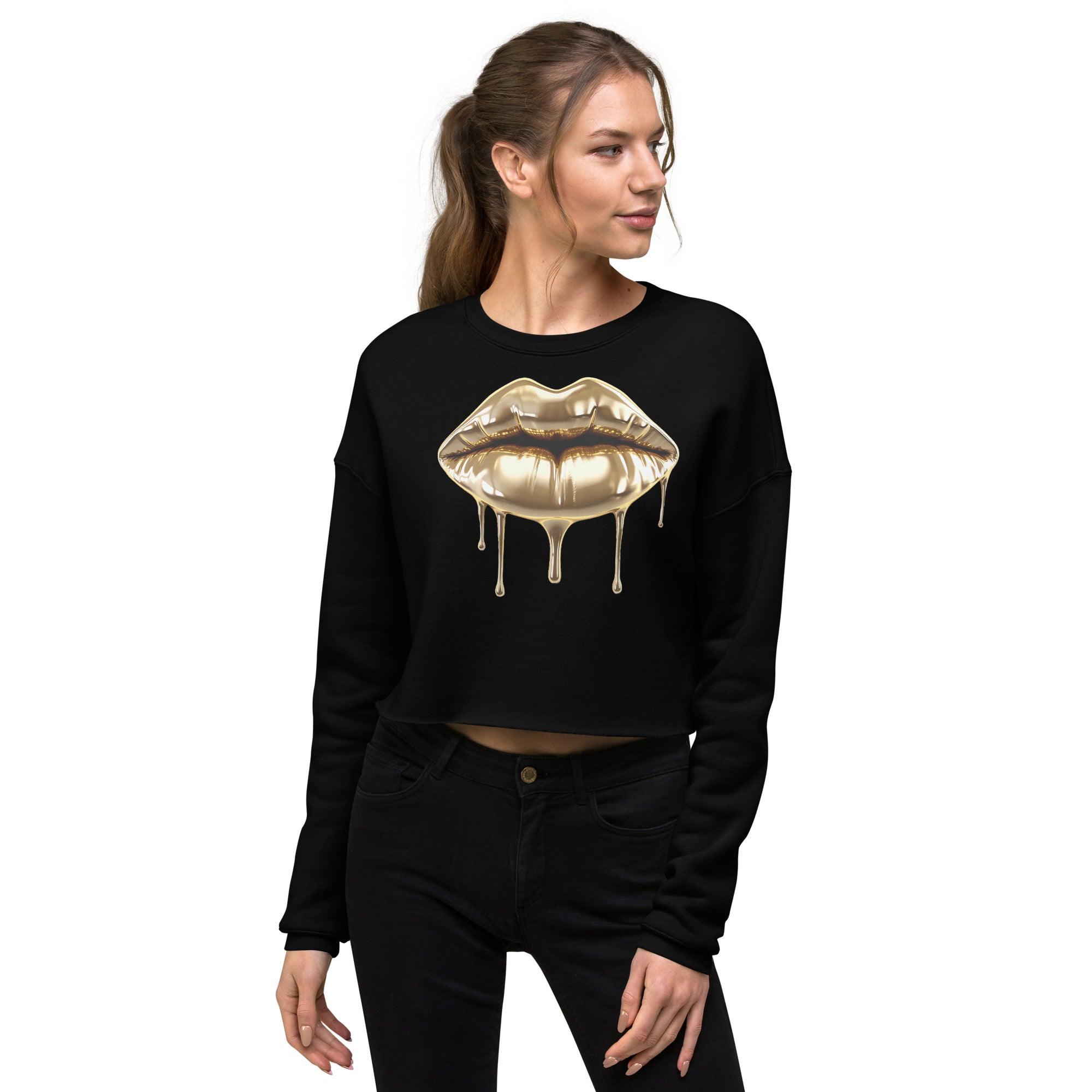 'Gold Edition Pure' Cropped Sweatshirt - POMA Graphics