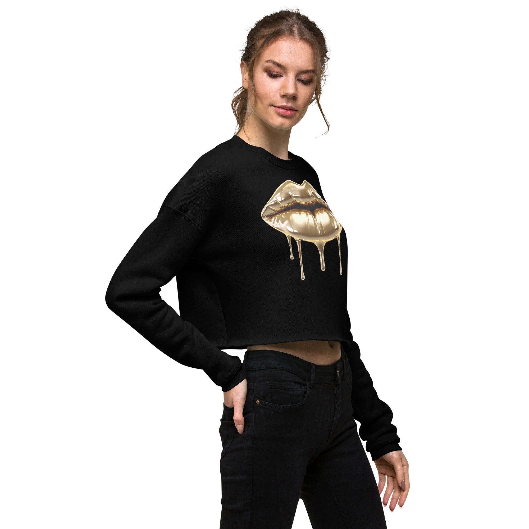 'Gold Edition Pure' Cropped Sweatshirt - POMA Graphics