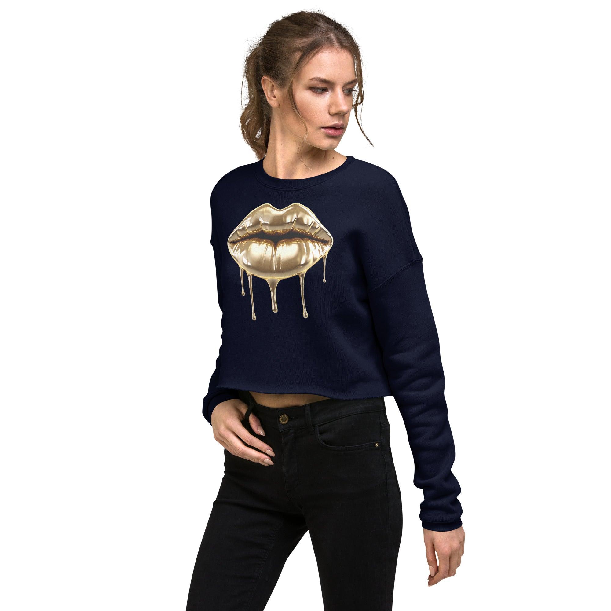 'Gold Edition Pure' Cropped Sweatshirt - POMA Graphics