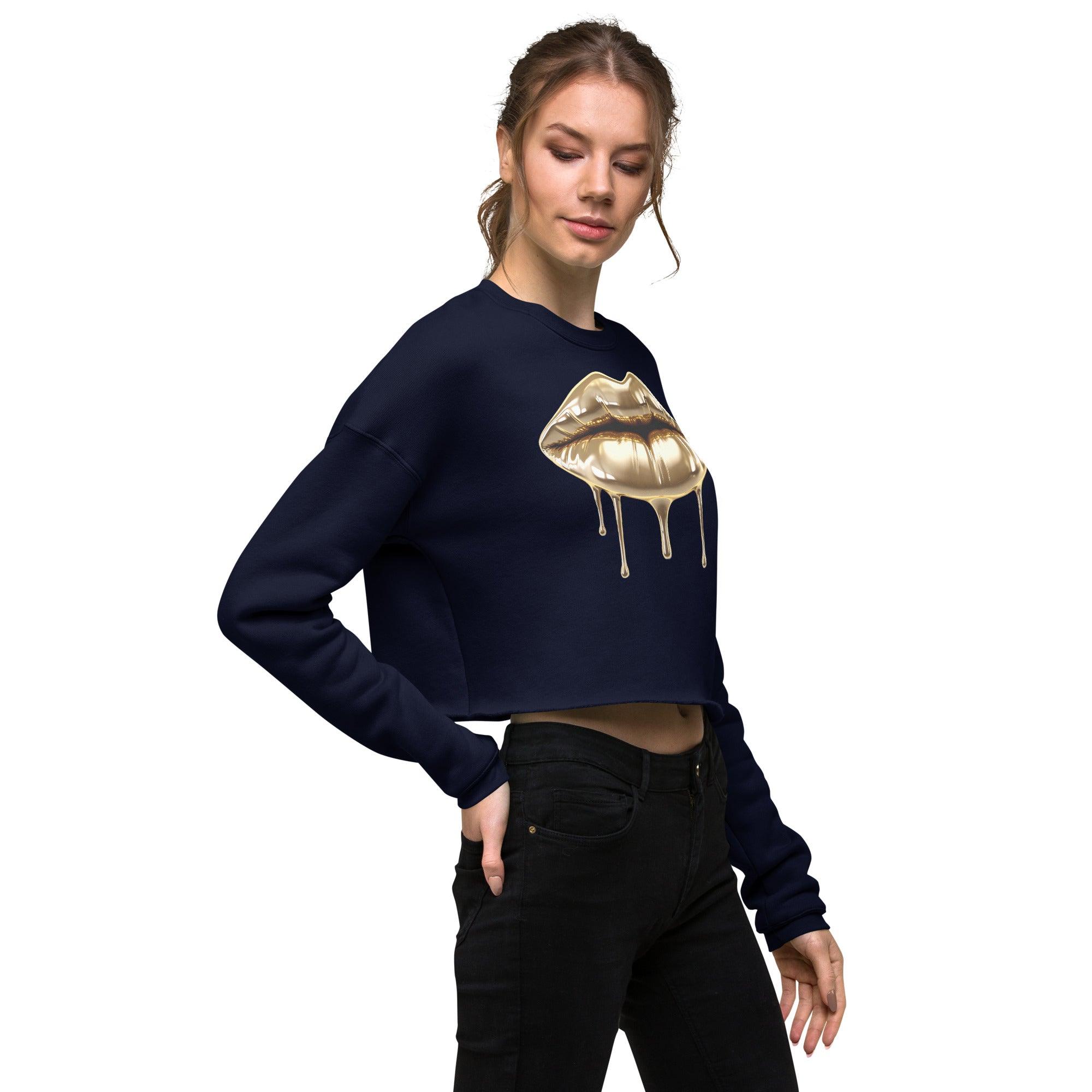 'Gold Edition Pure' Cropped Sweatshirt - POMA Graphics